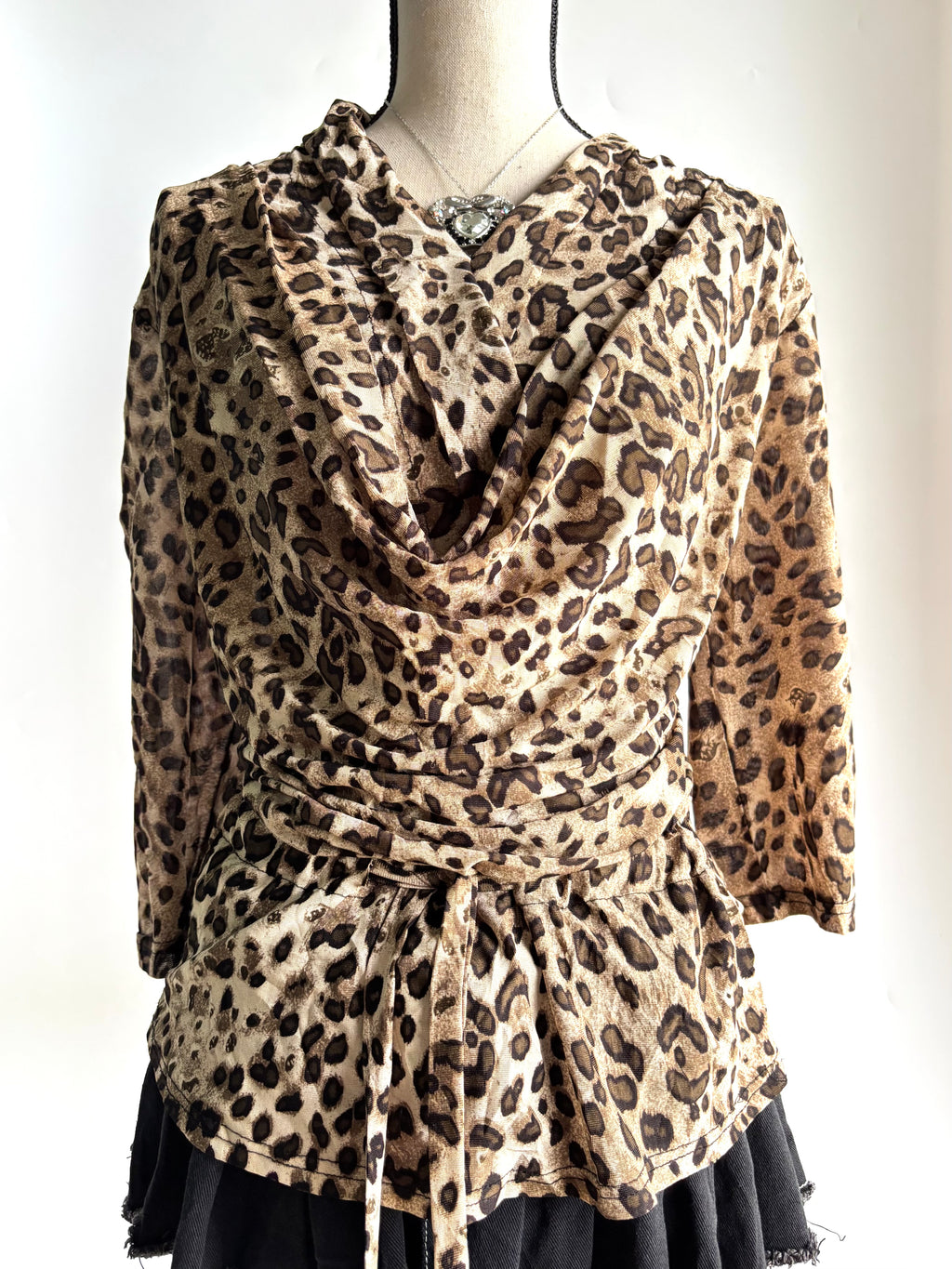 leopard double layered top