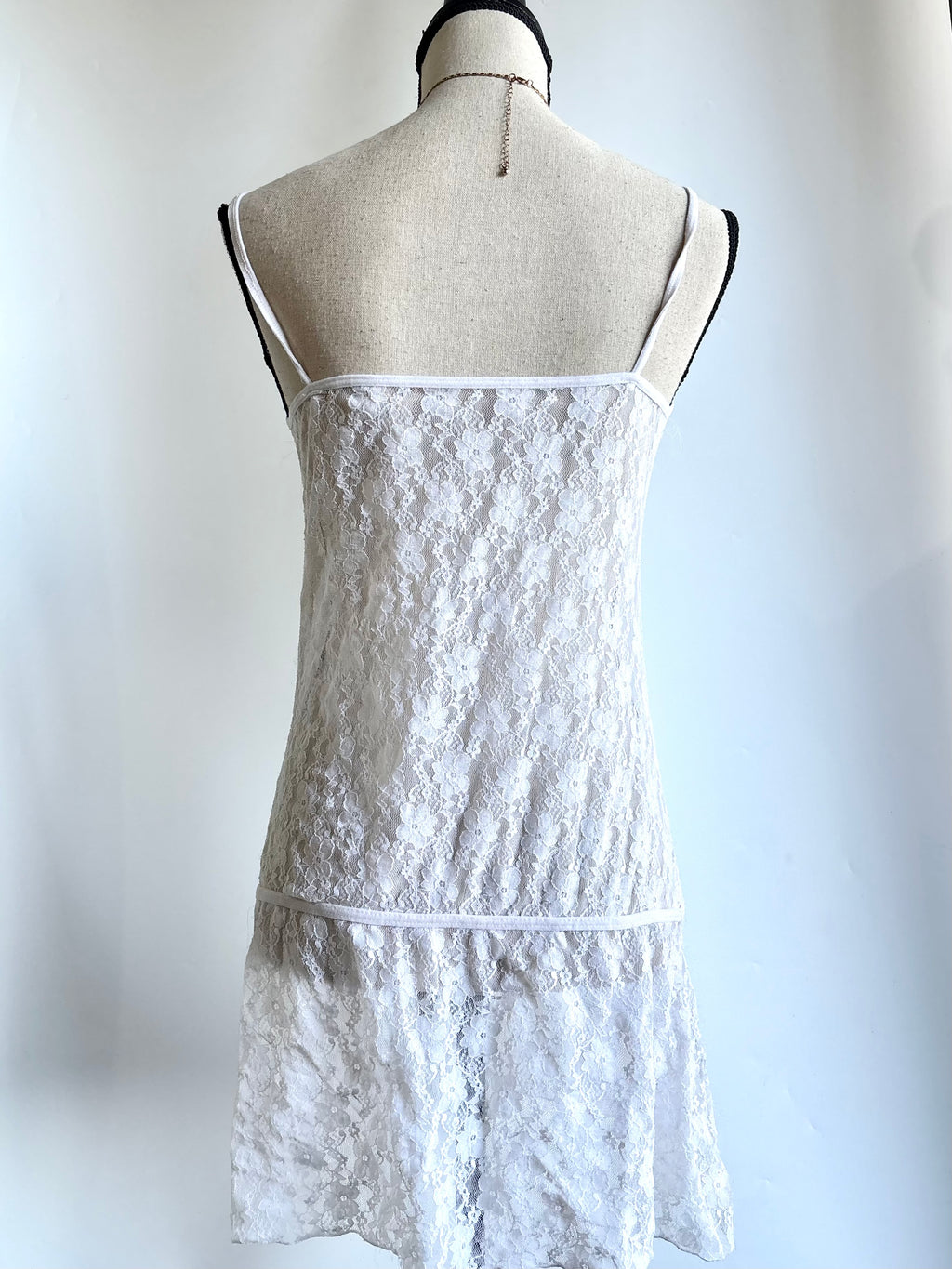 White mesh dress