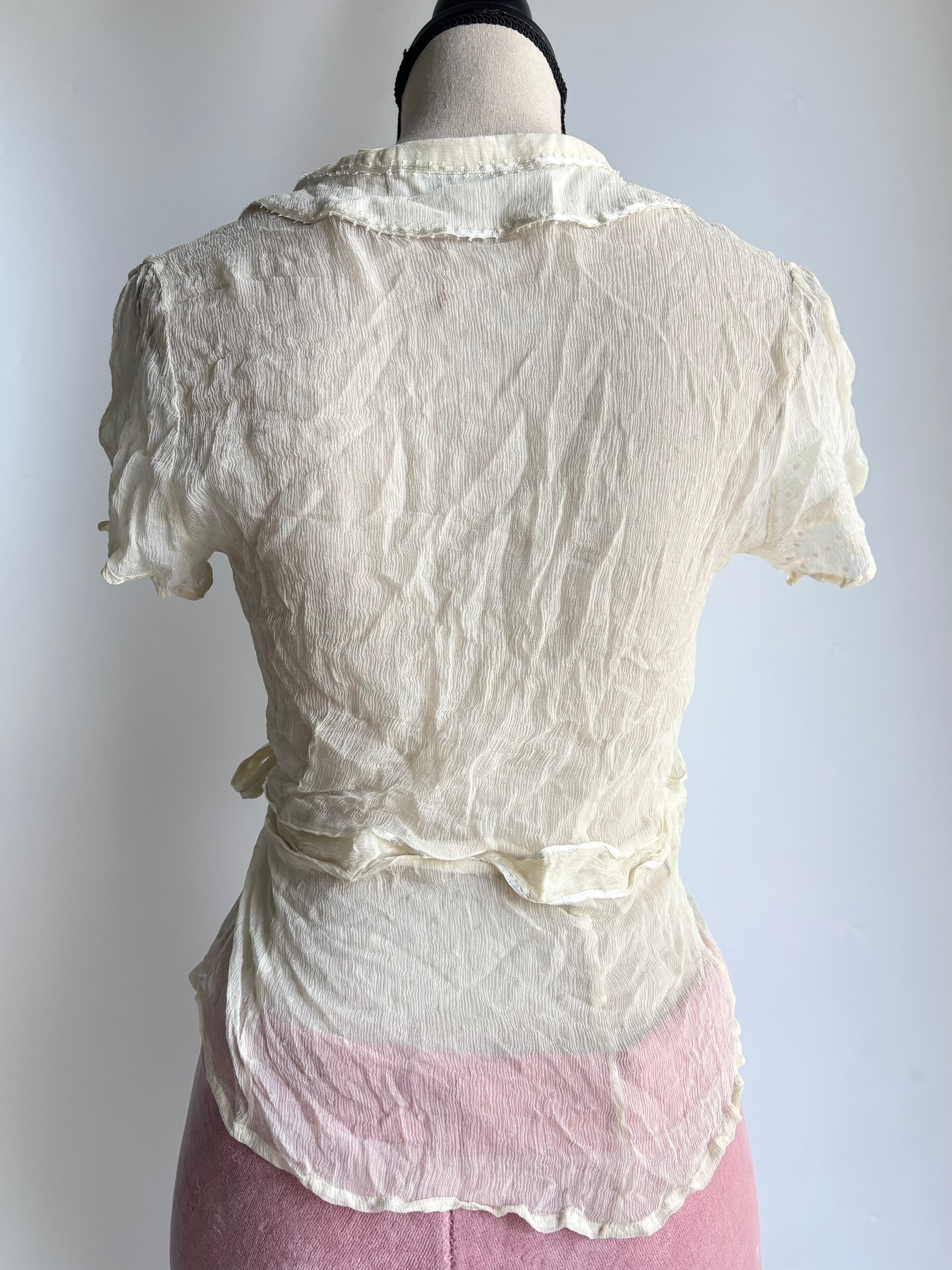 White mesh cover up