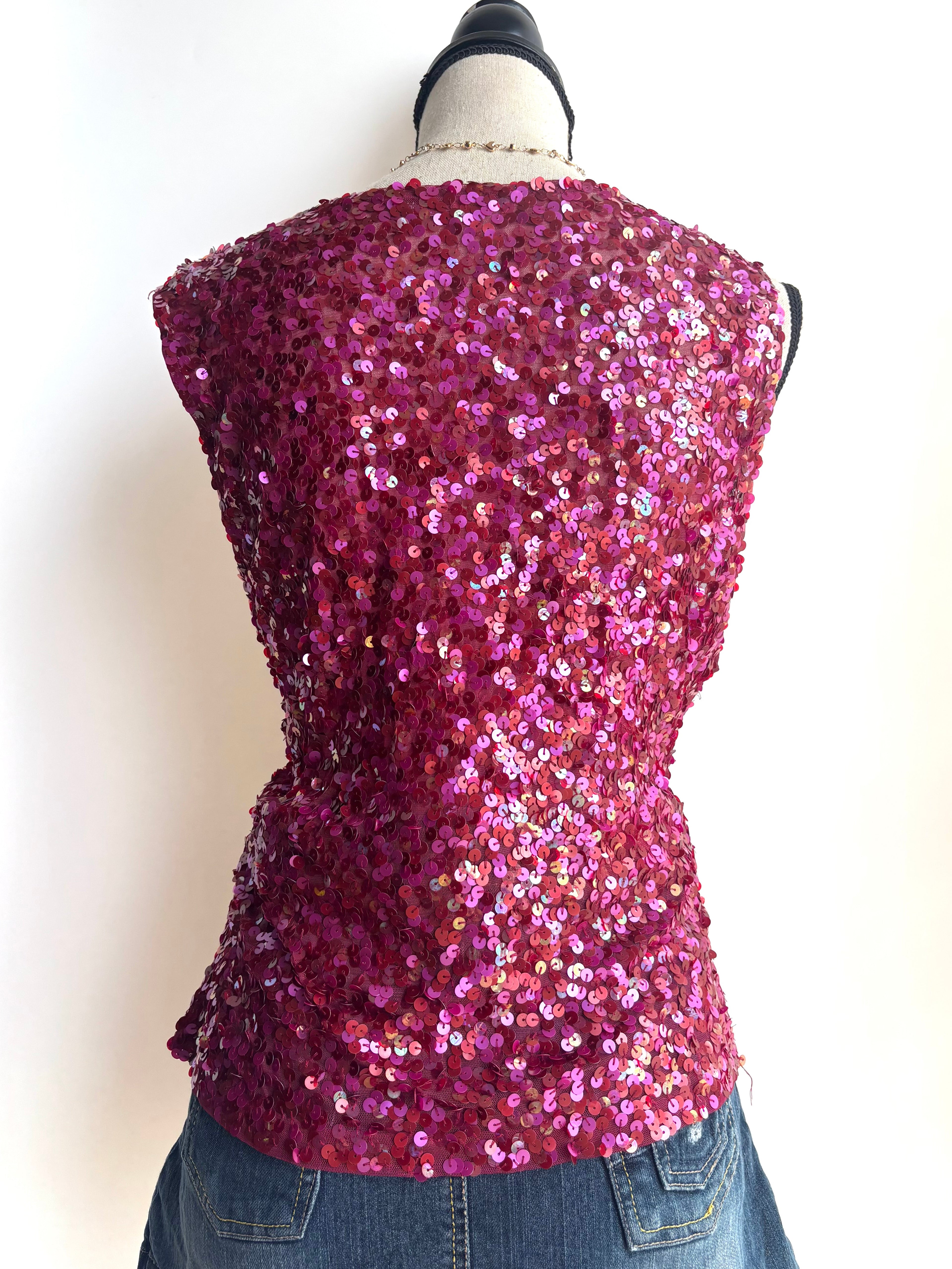 Y2k sequins top