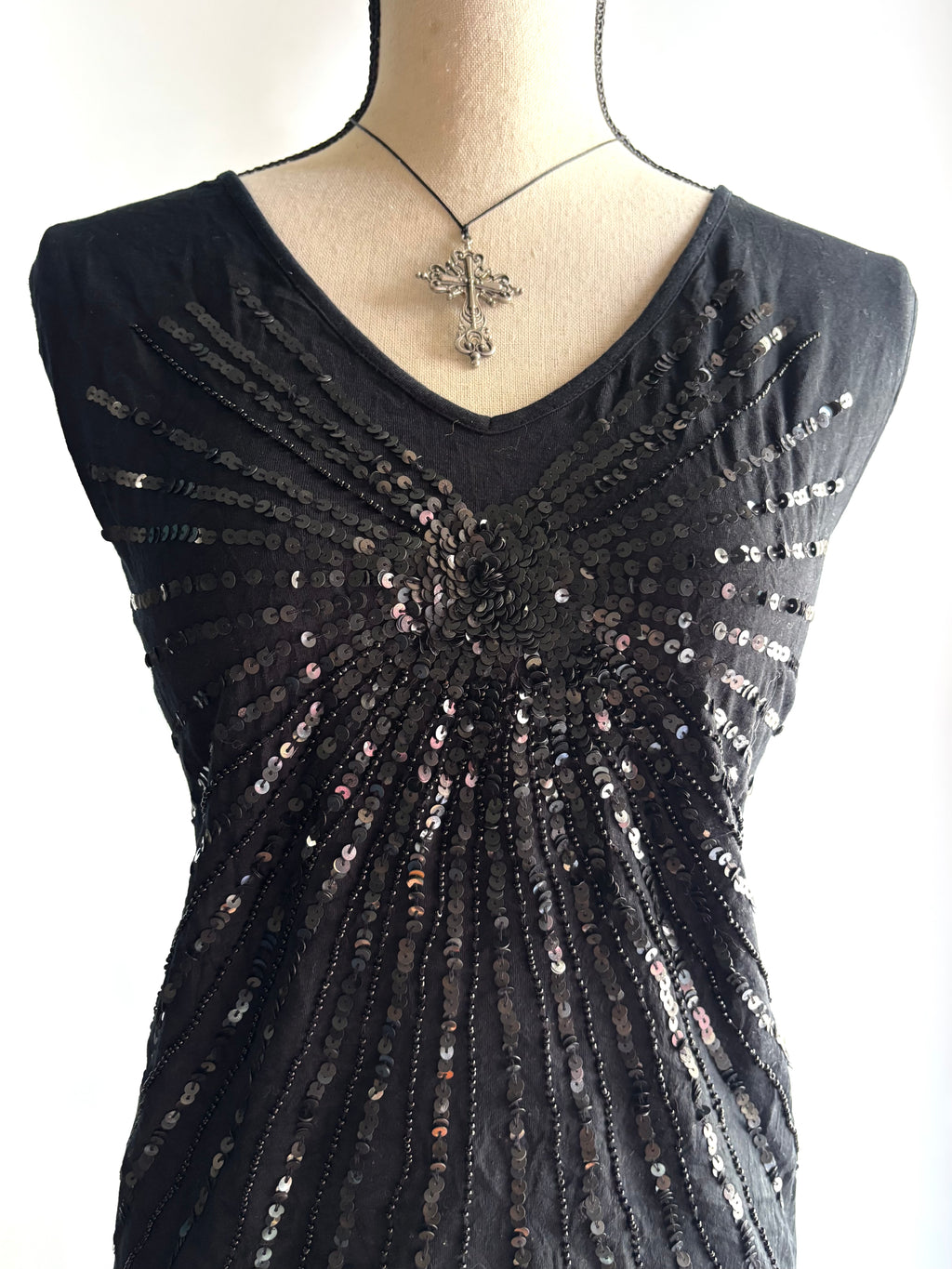 Sequins worked top