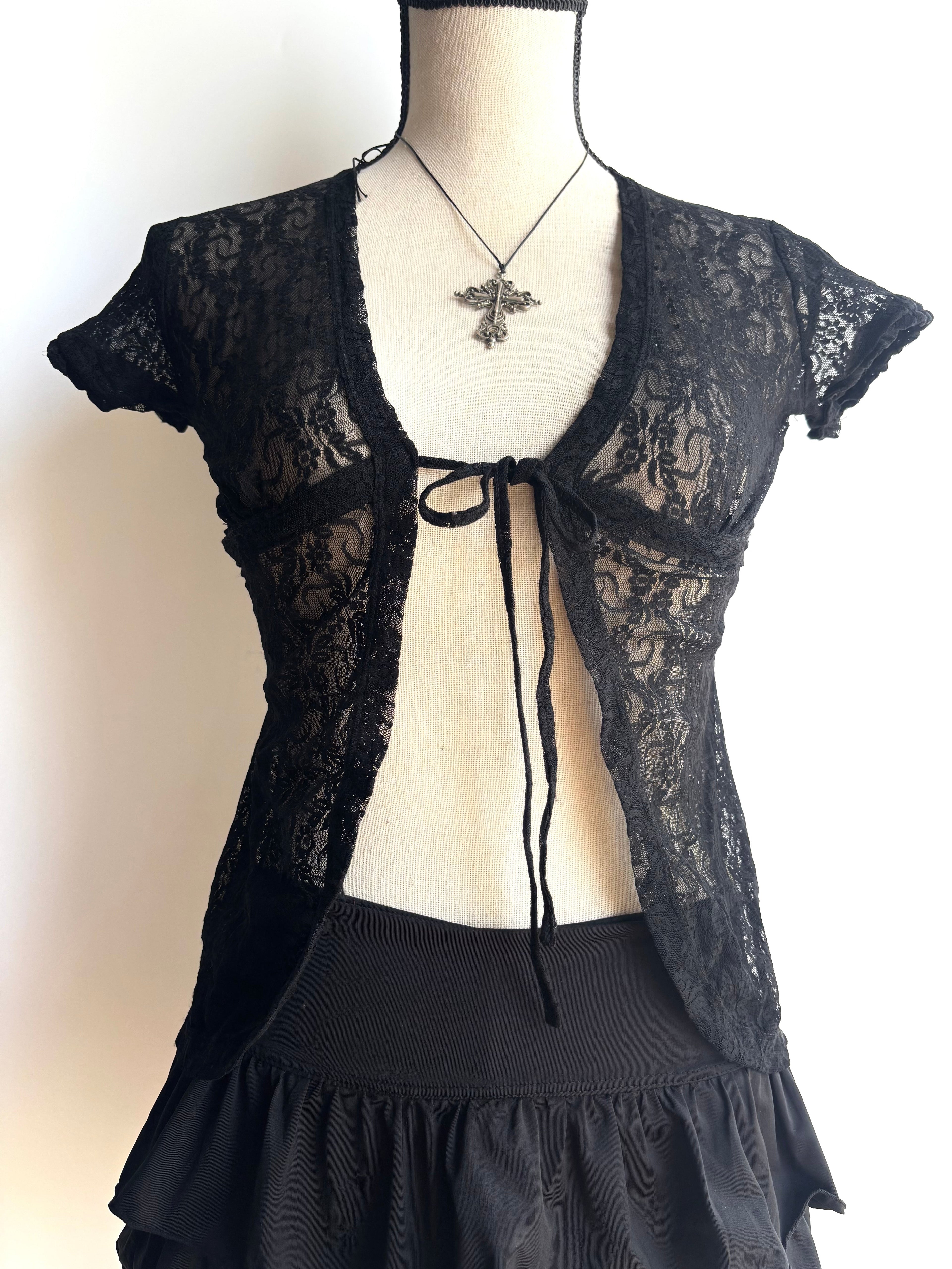 Mesh tie up top