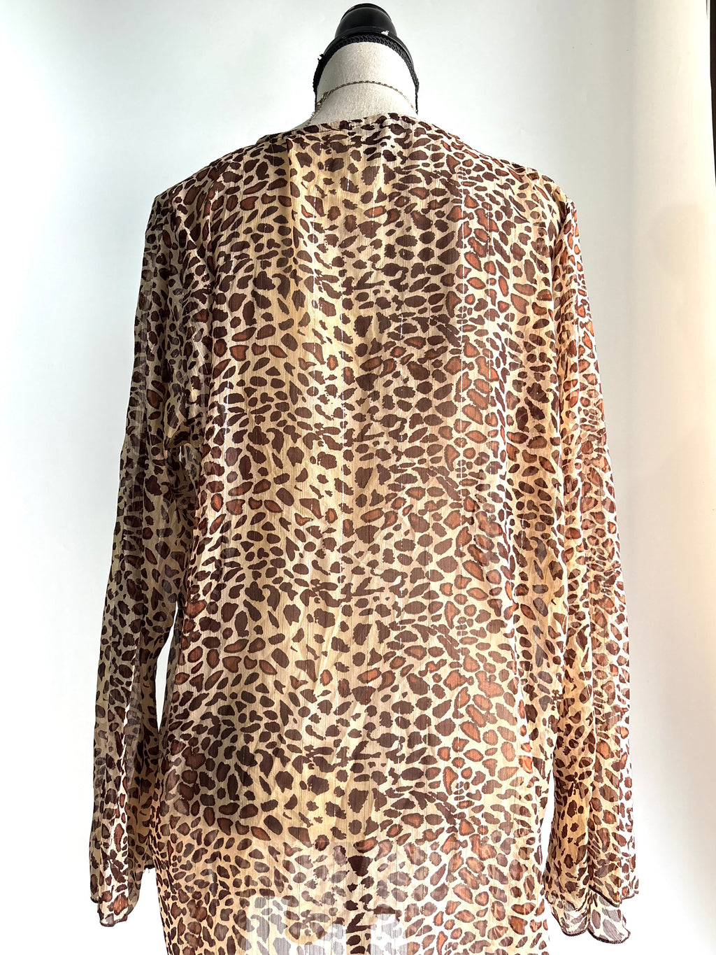 vintage leopard beaded kurti/coverup