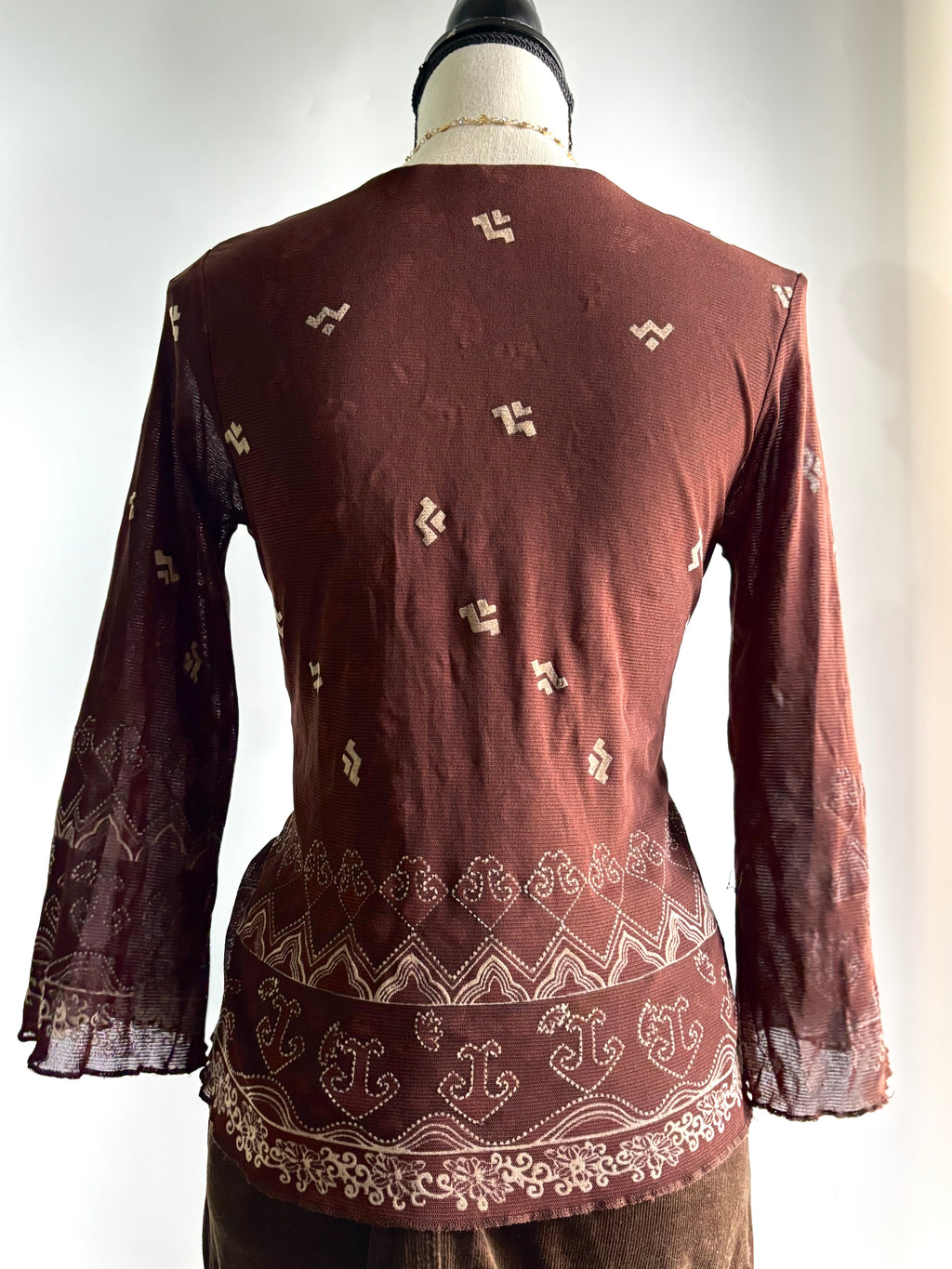 Brown fitted top