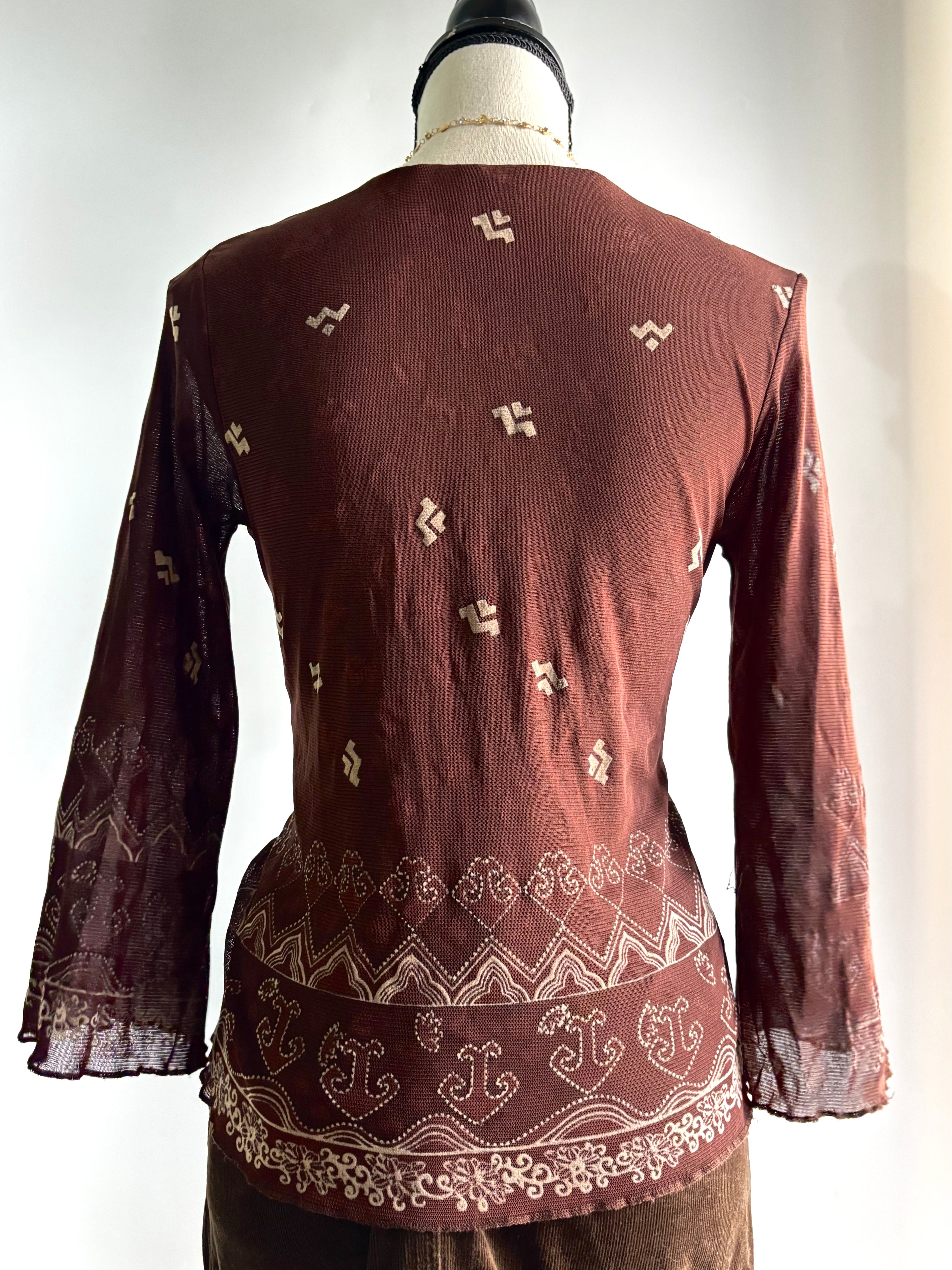 Brown fitted top