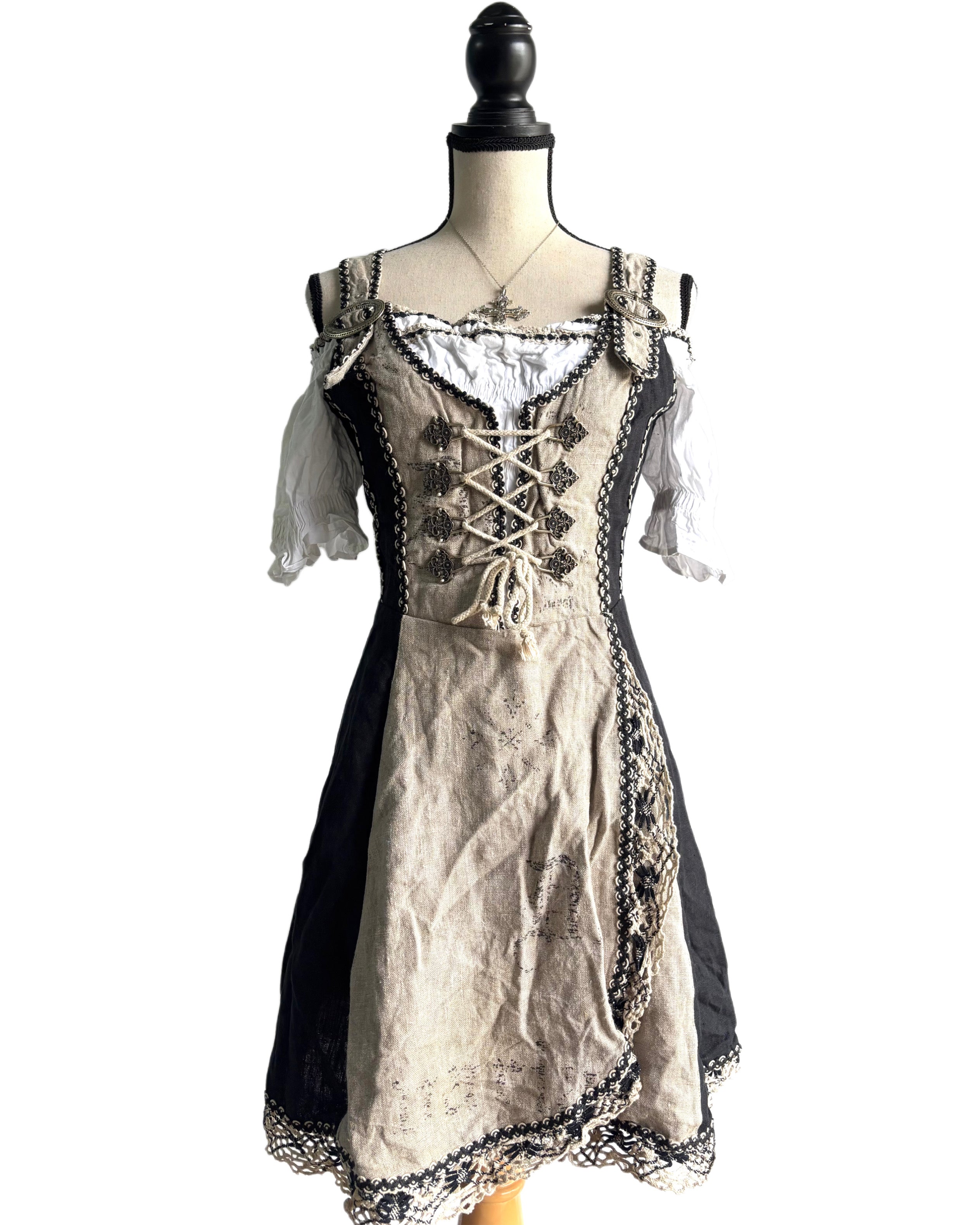Vintage lace corset dress