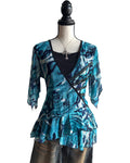 Blue asymmetrical top