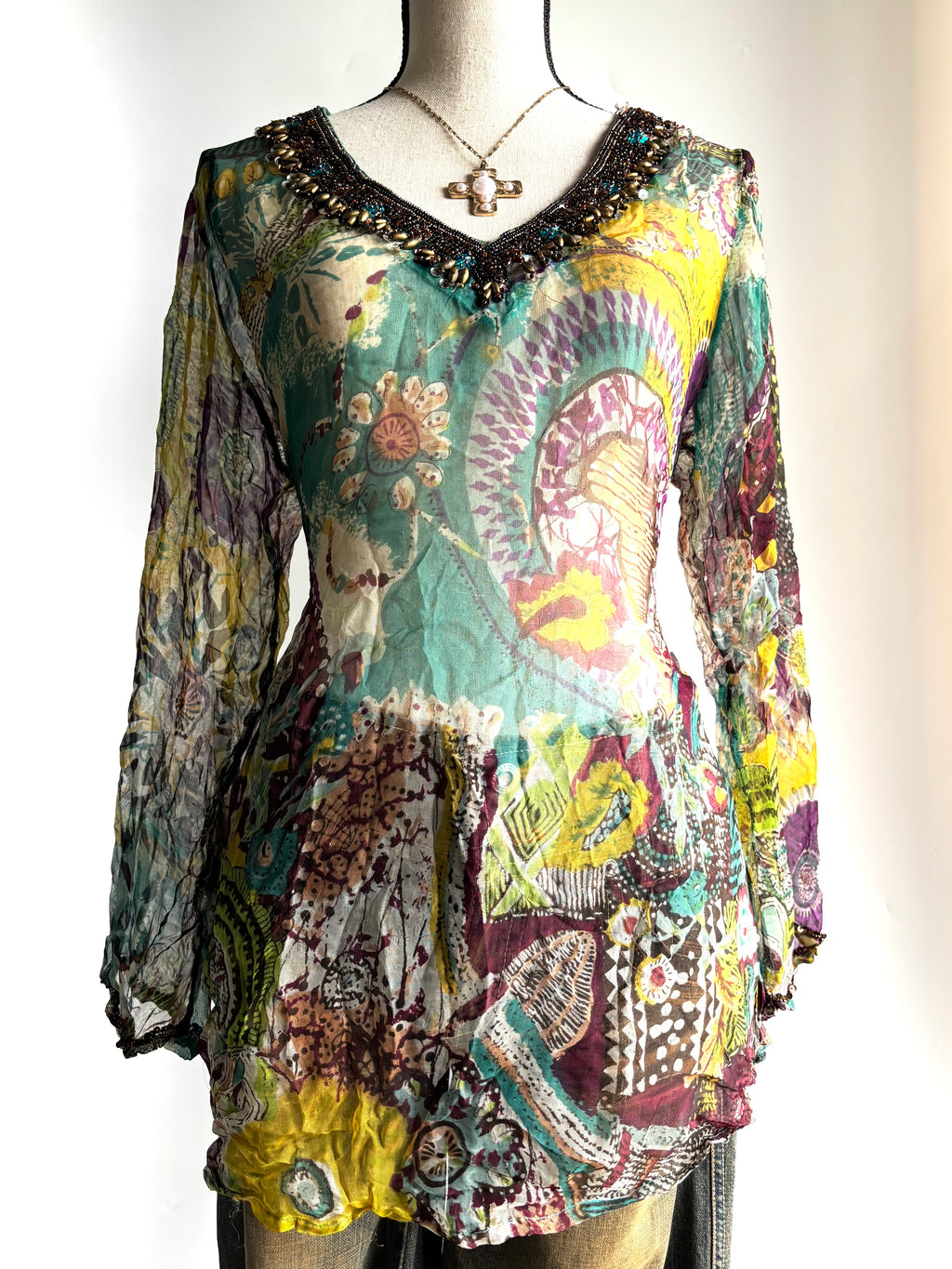 y2k mesh kurti