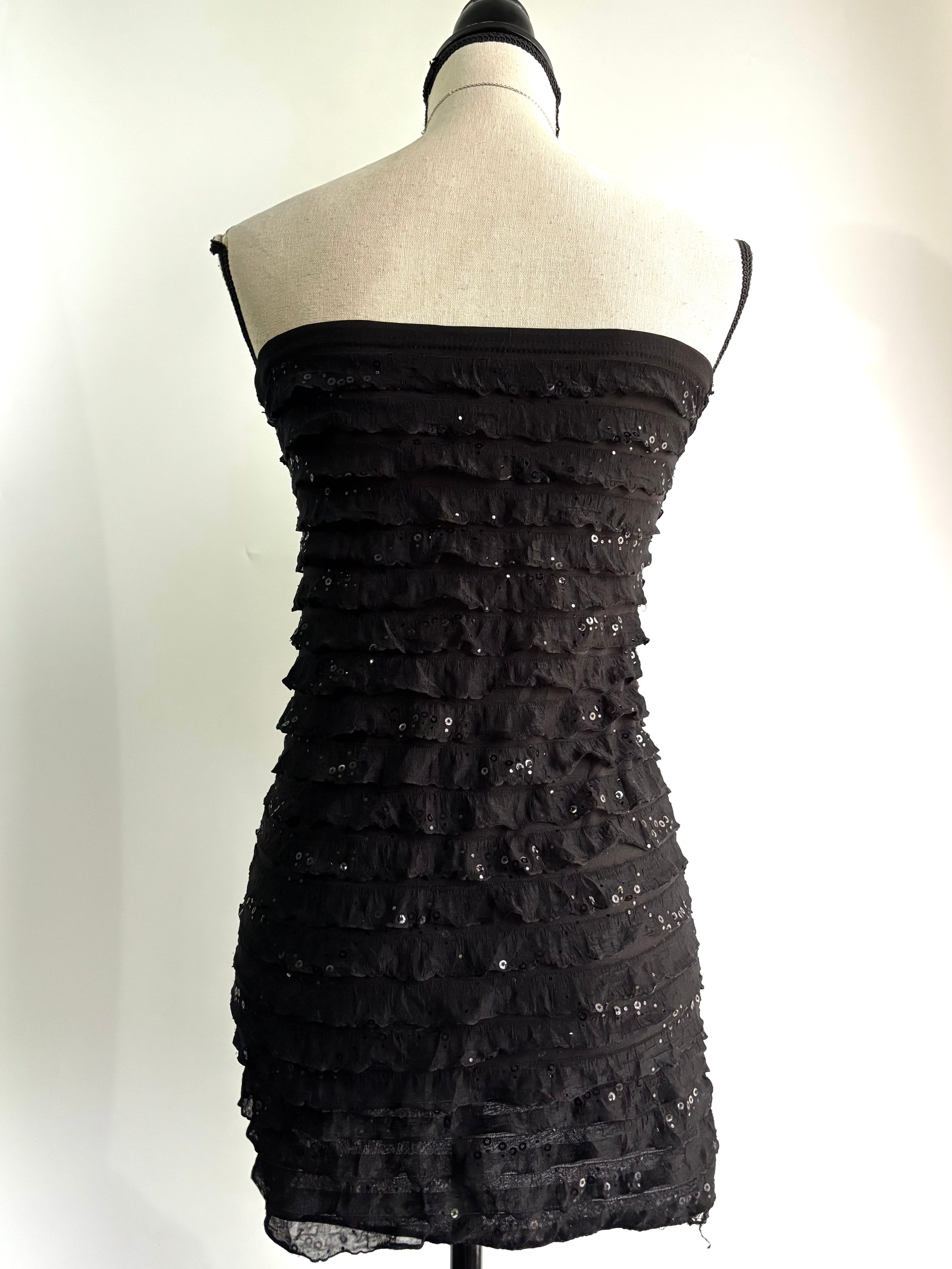 Y2k fitted ruffle dress