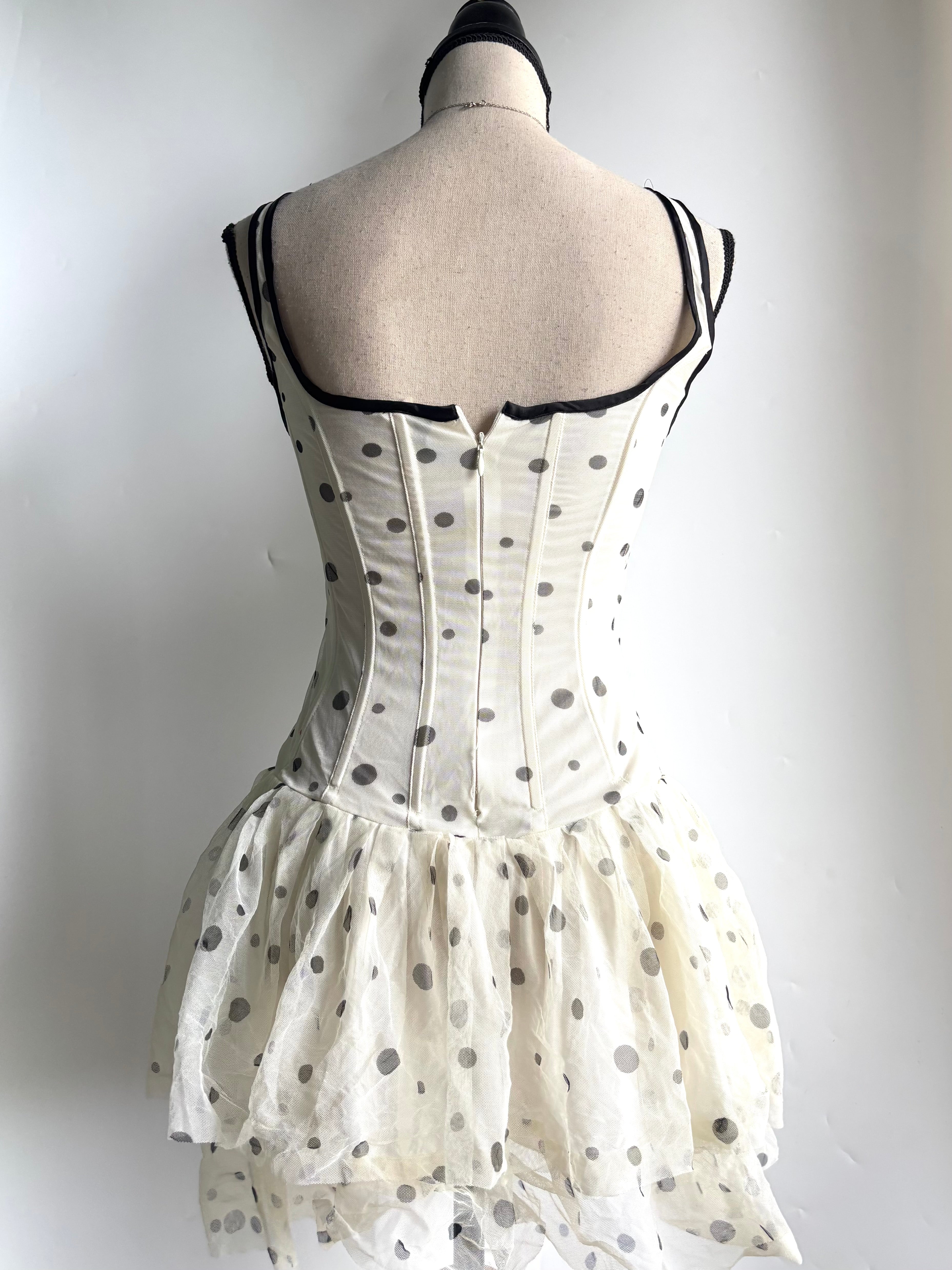 Y2k polka dot dress