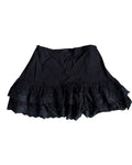 black mini skirt