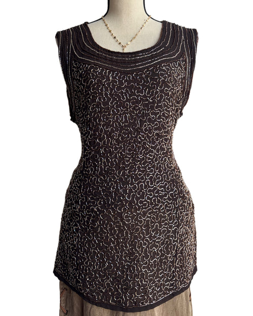 Beaded brown top