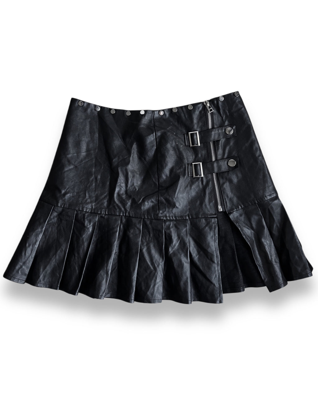 grunge leather skirt