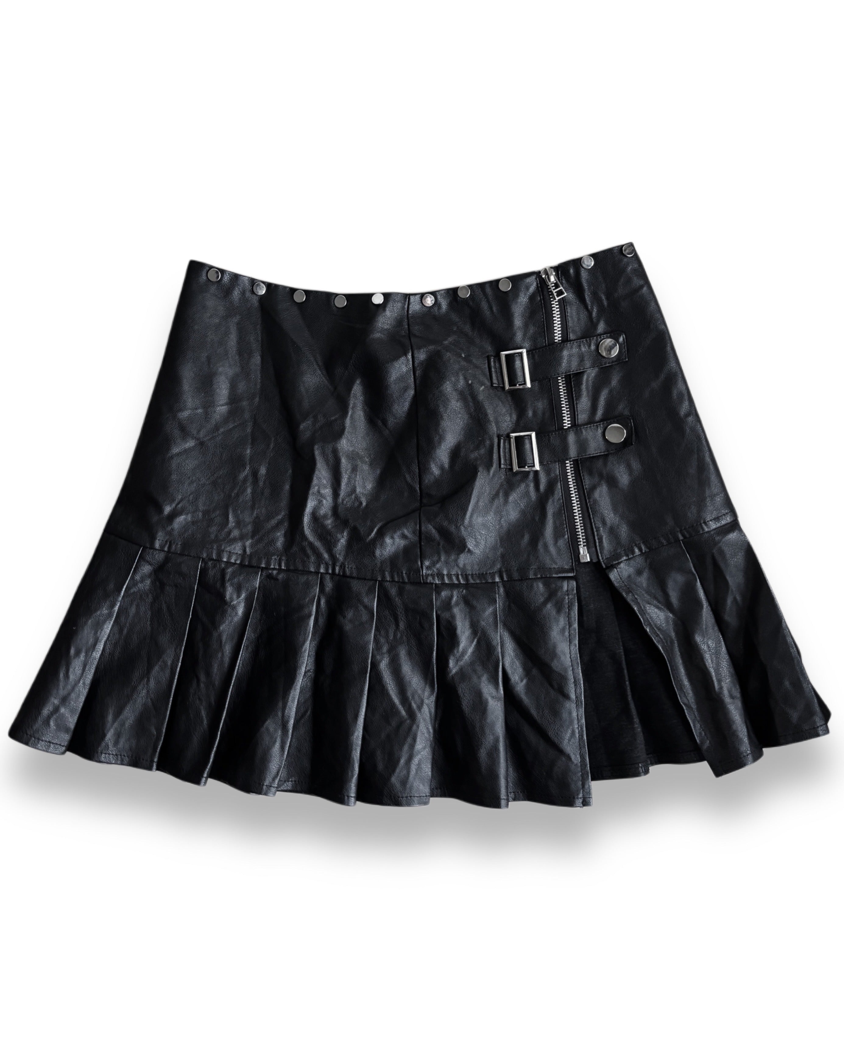 grunge leather skirt