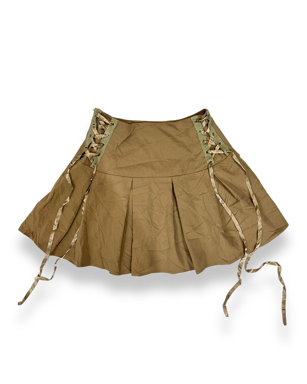 y2k beige skirt