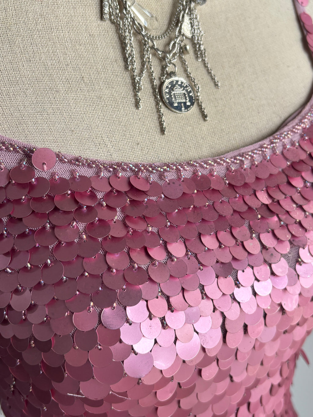 Bebo pink sequins top