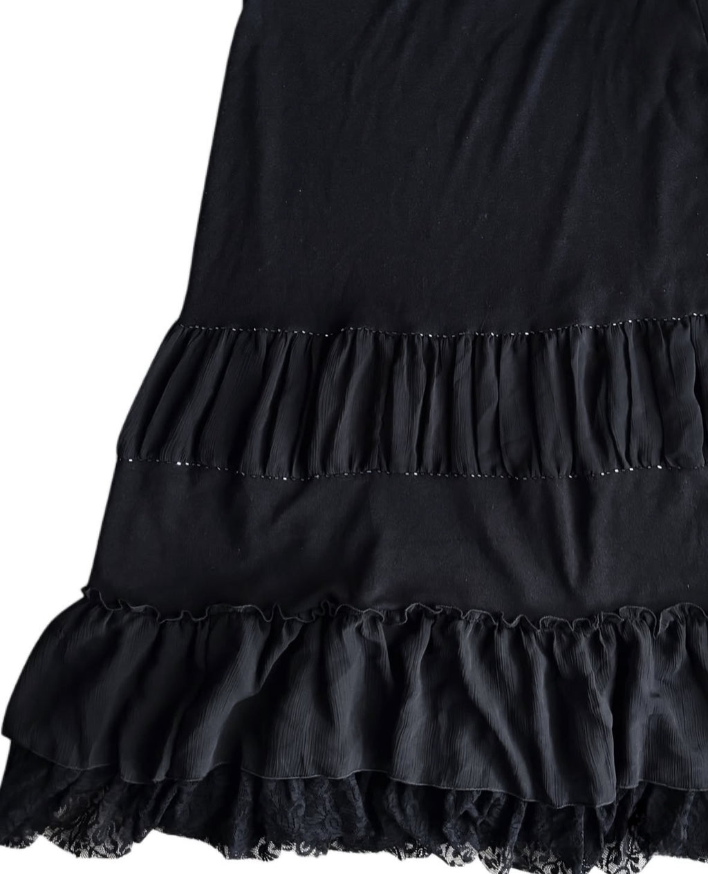 Long ruffle skirt