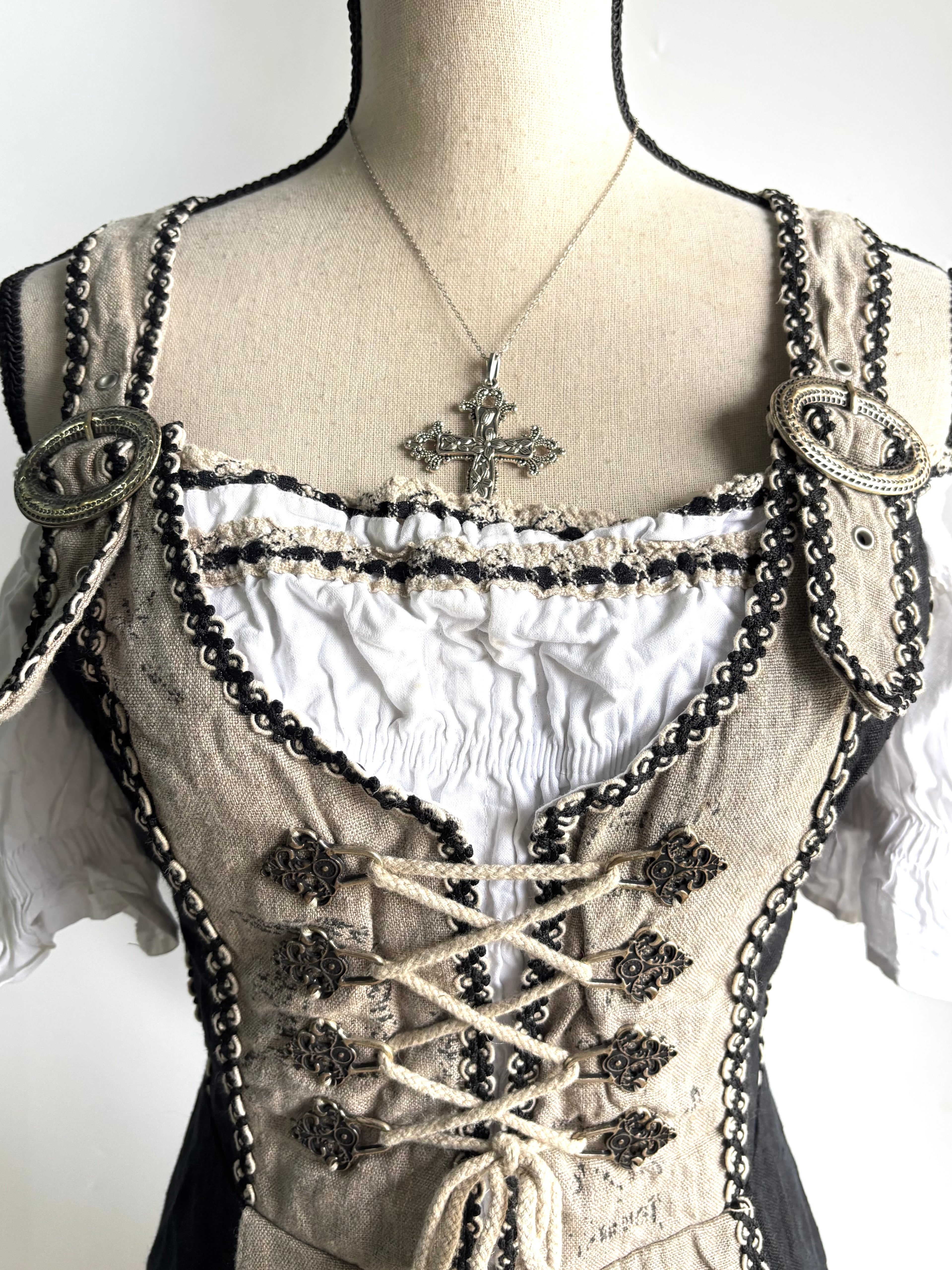 Vintage lace corset dress