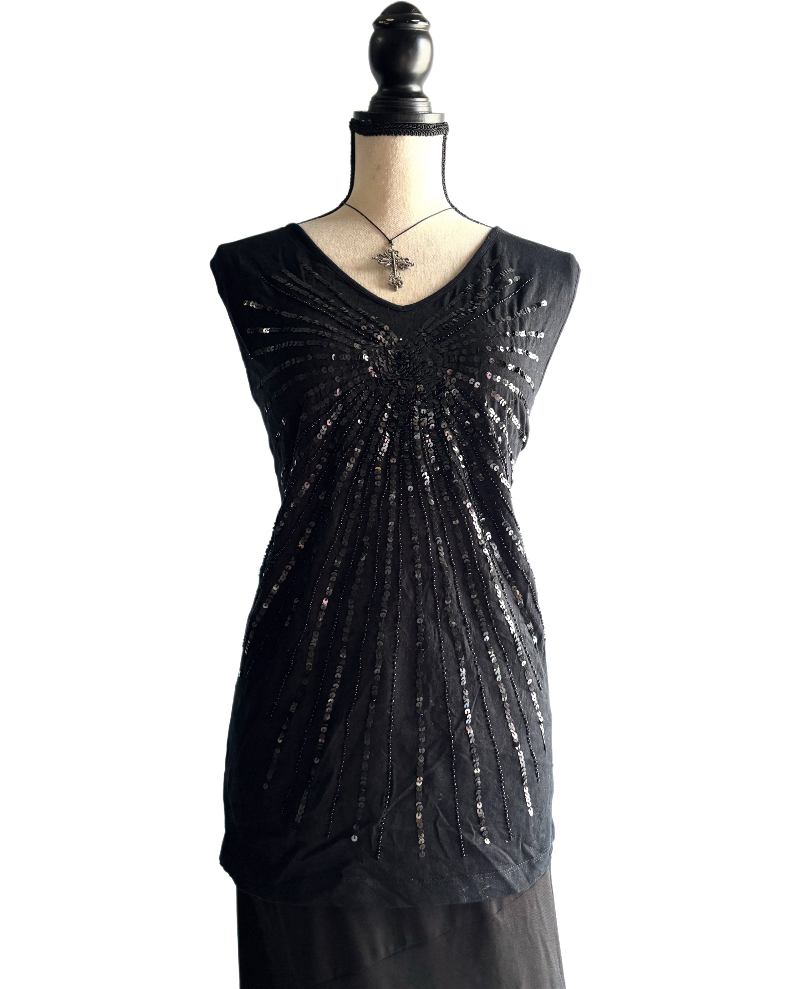 Sequins worked top