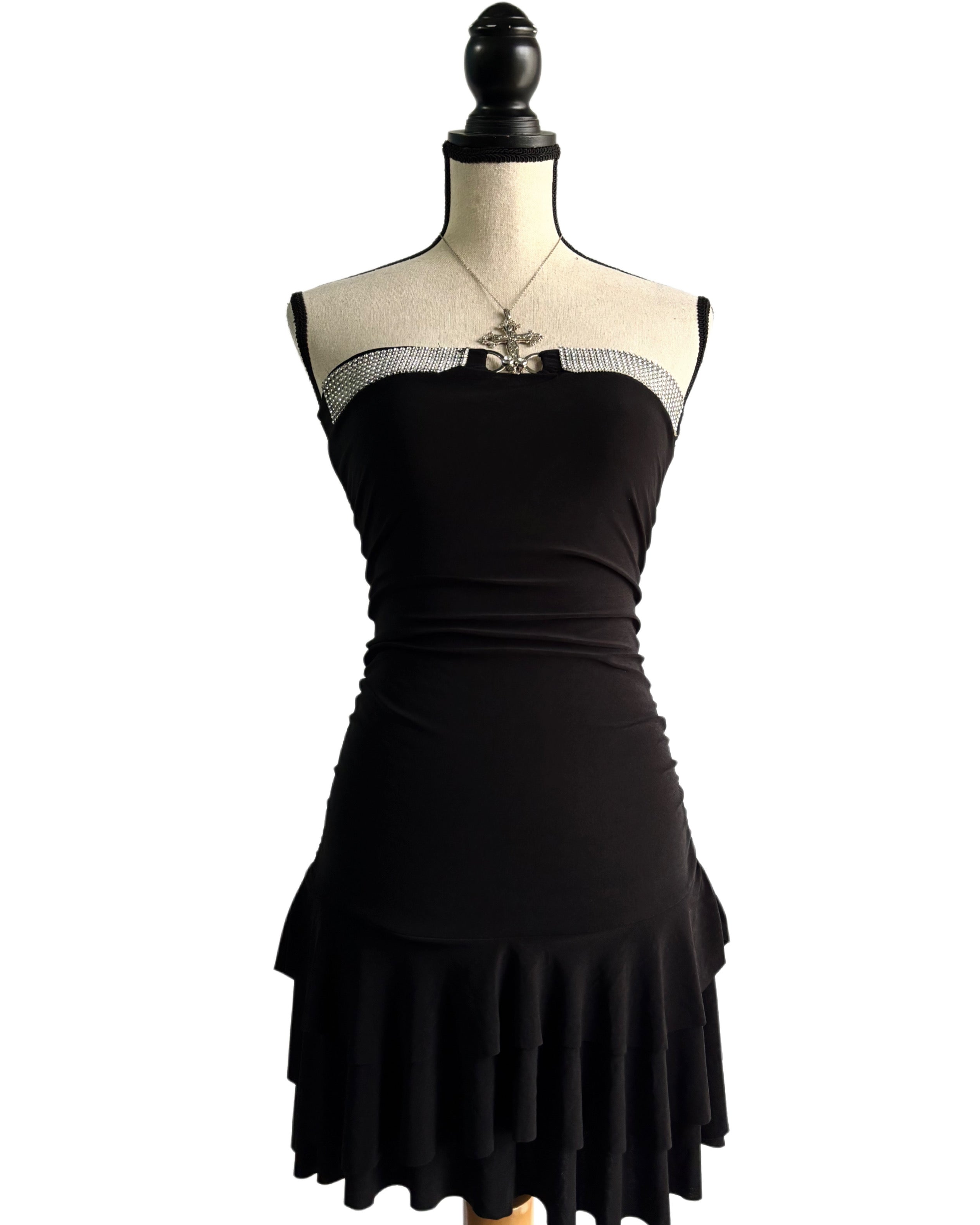 Grunge tube ruffle dress