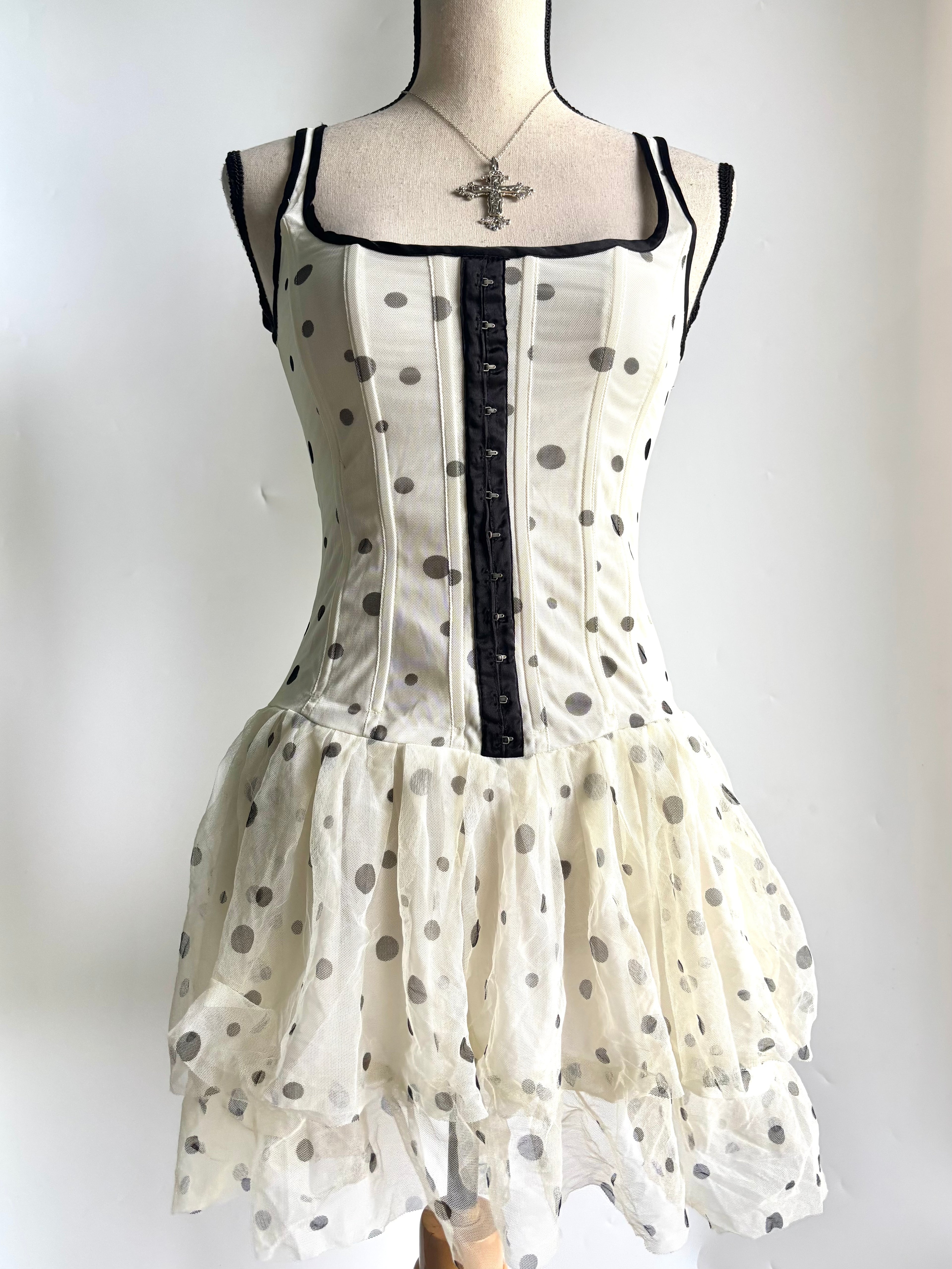 Y2k polka dot dress
