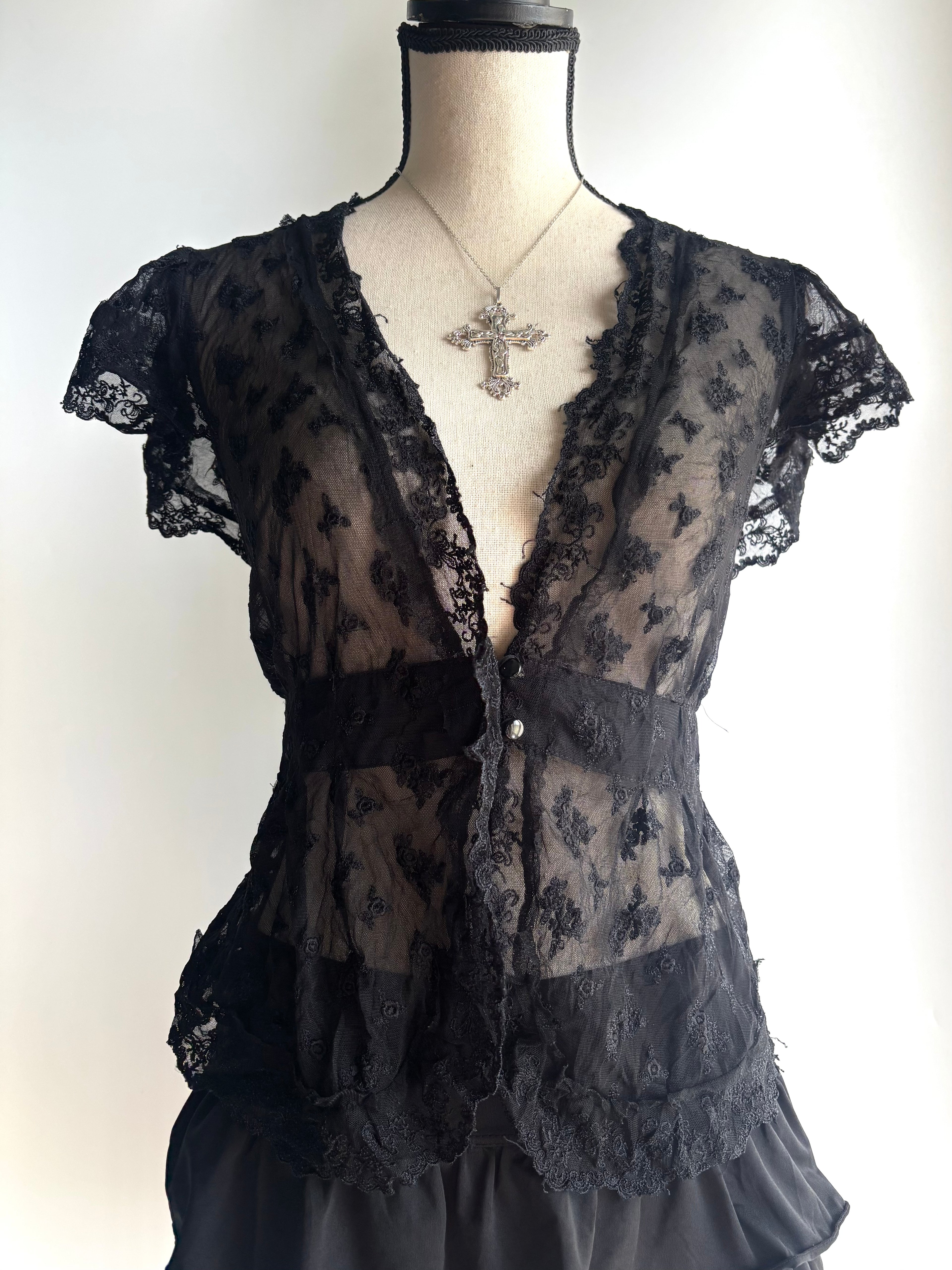 vintage mesh top