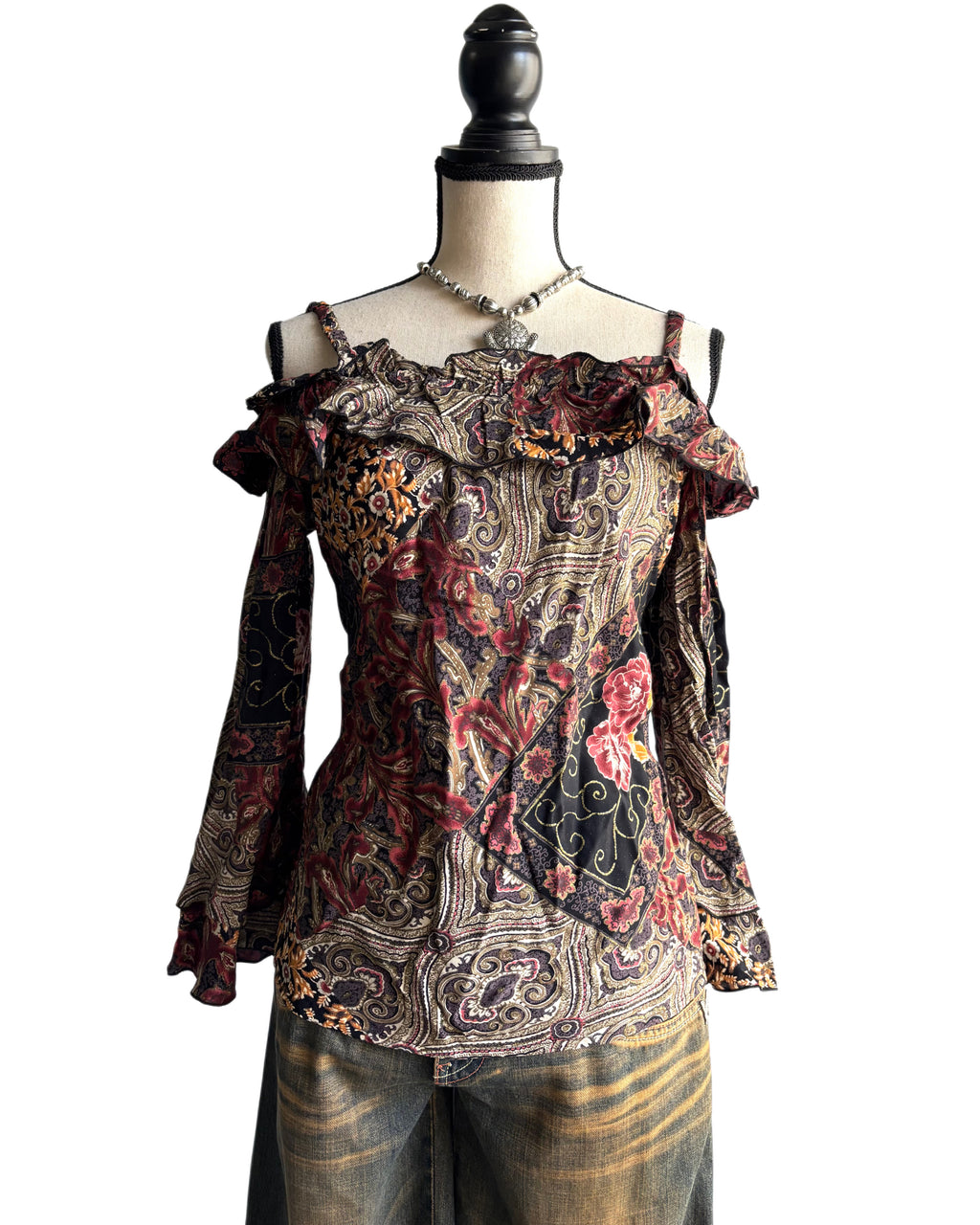 Y2k desi off shoulder top