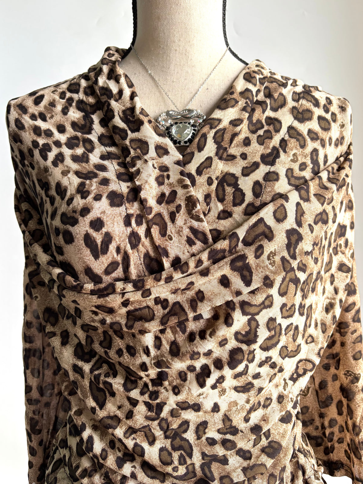leopard double layered top