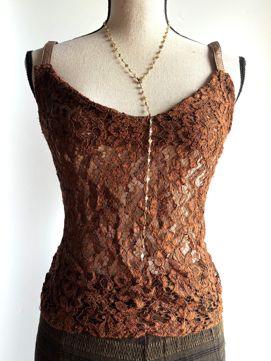brown lace top