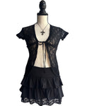Mesh tie up top