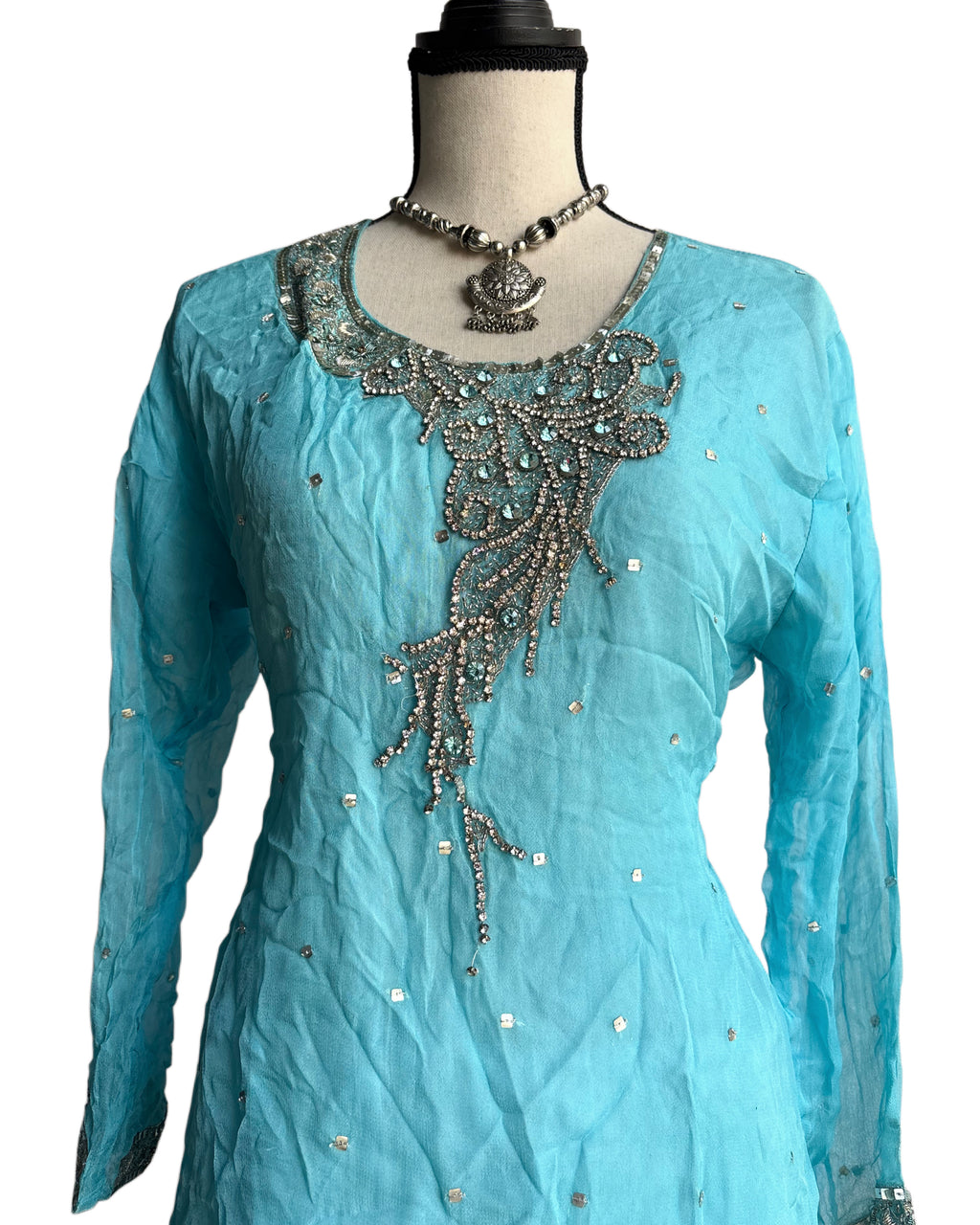 Y2k blue kurti