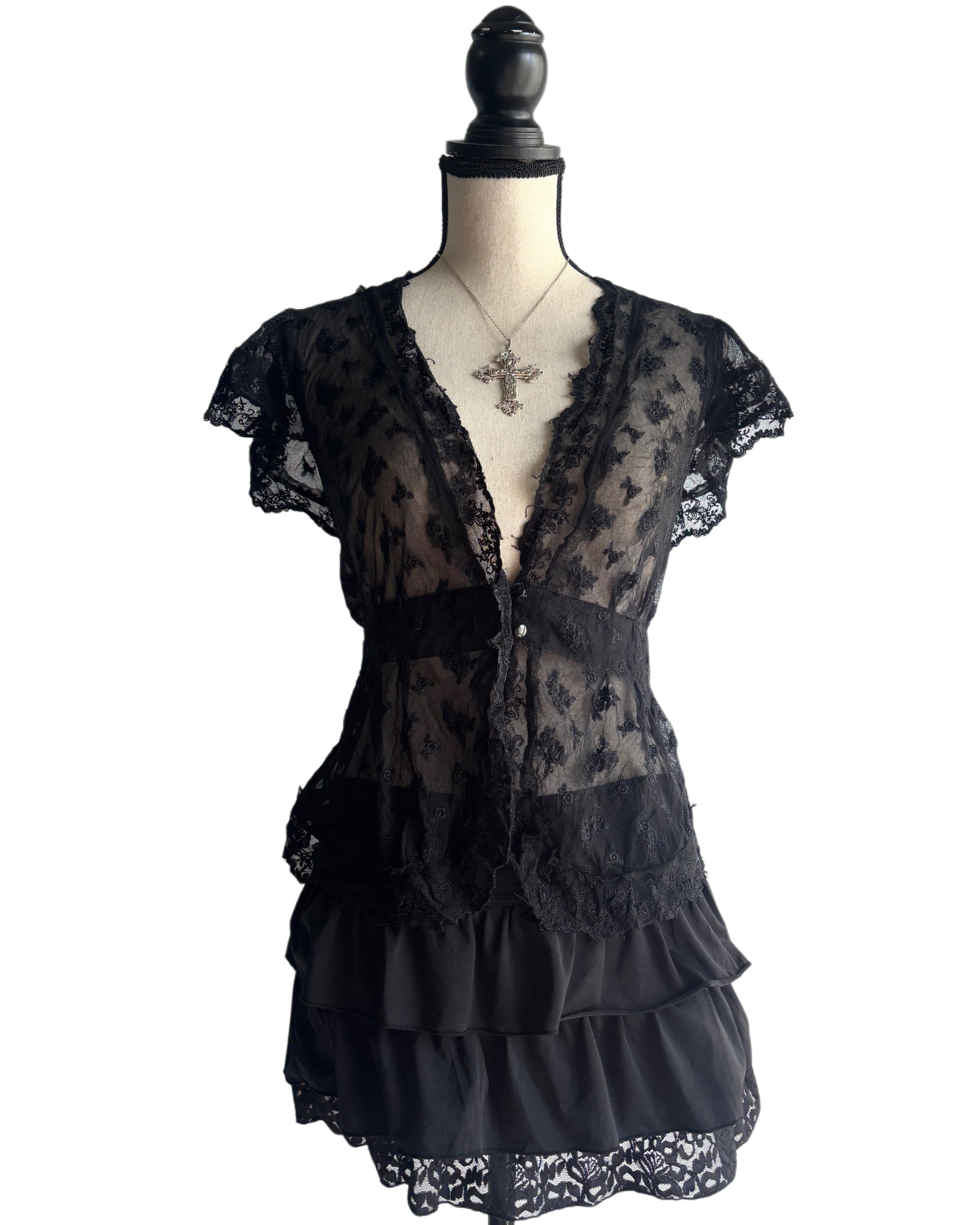 vintage mesh top