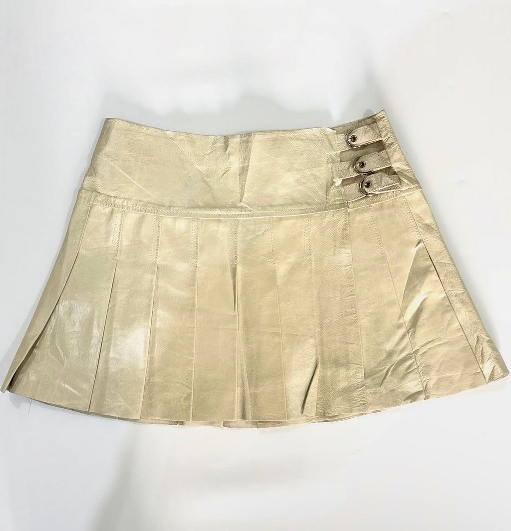 butter yellow skirt