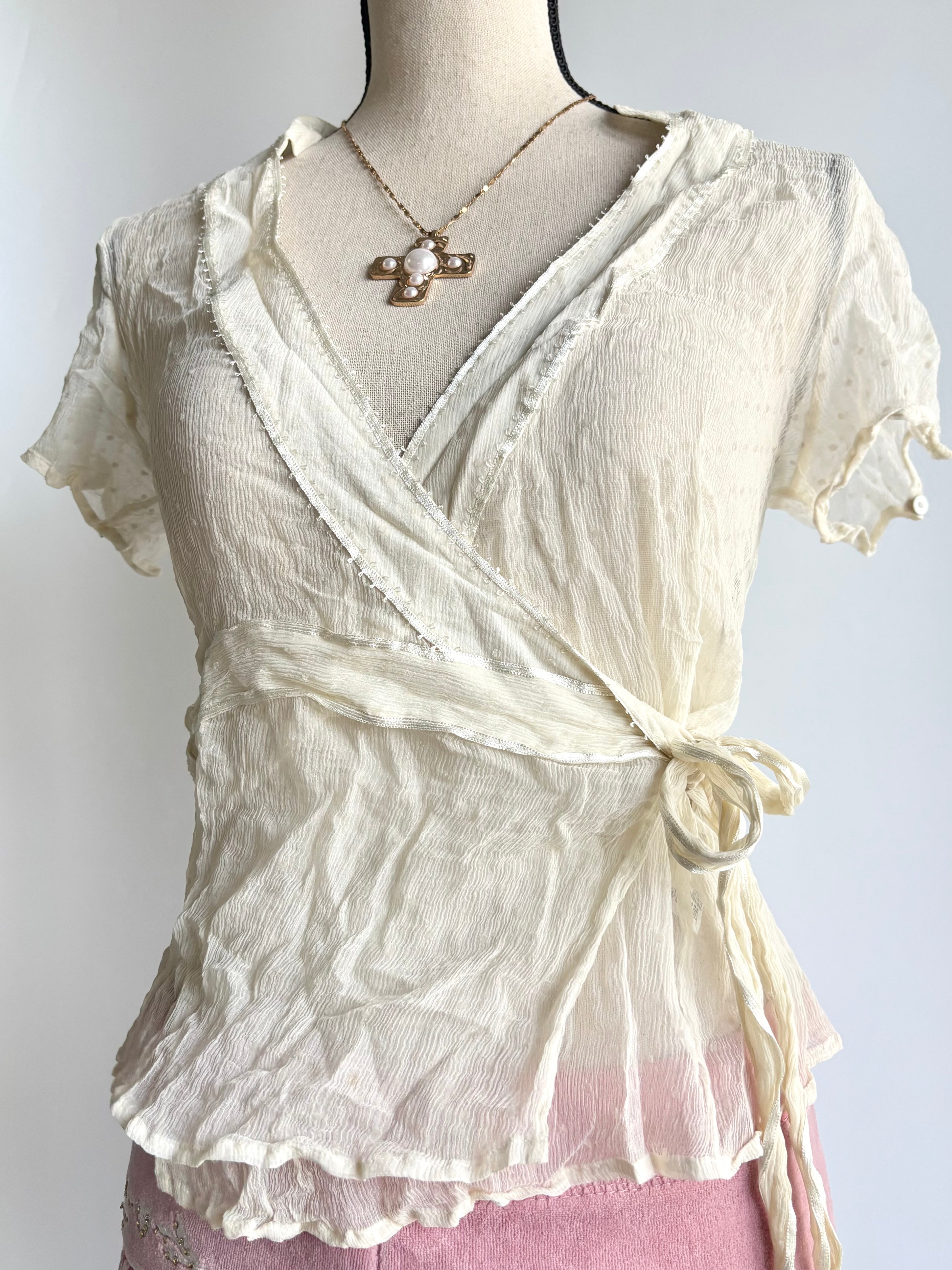 White mesh cover up