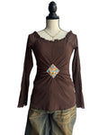 vintage brown top