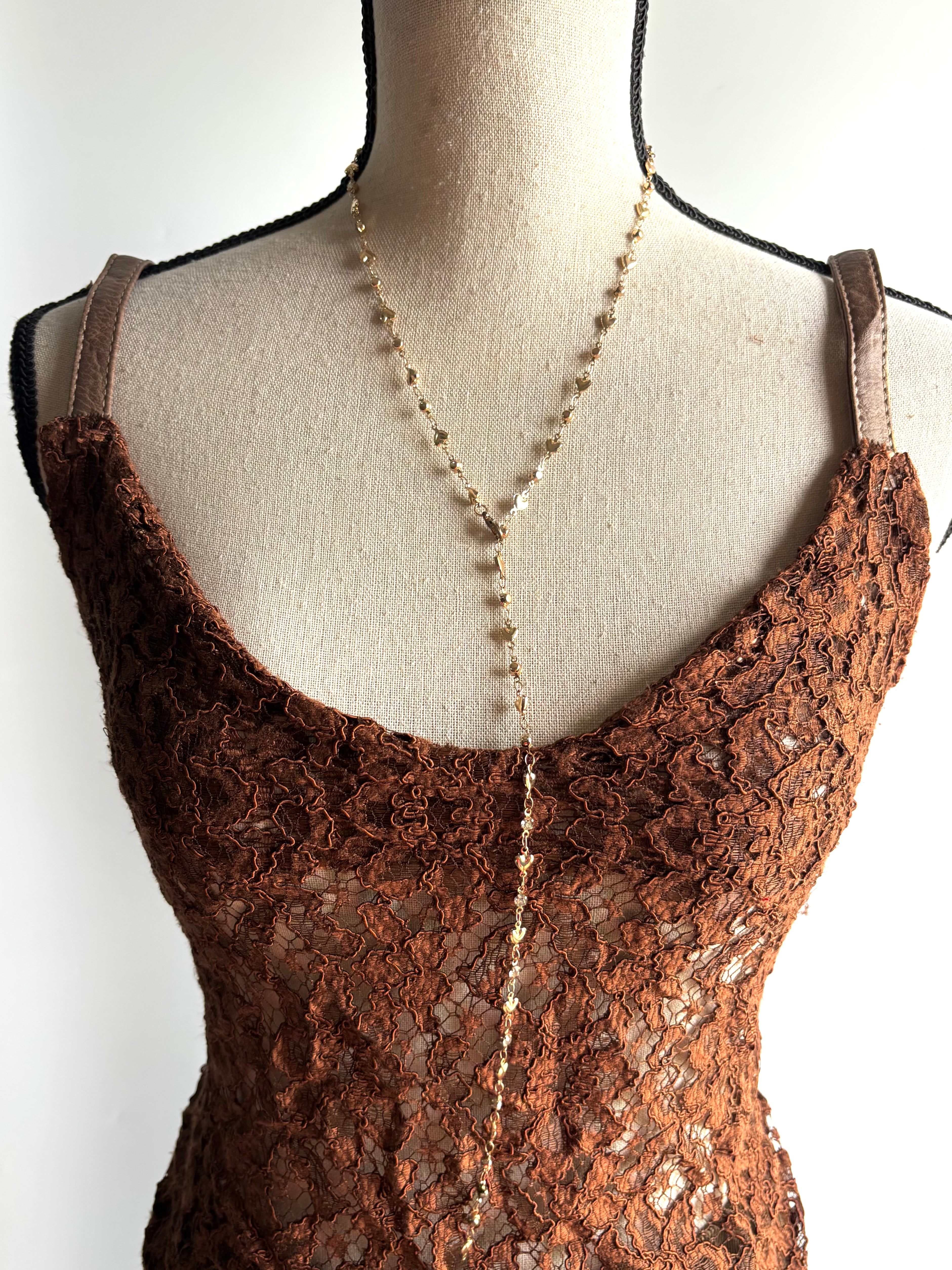 brown lace top