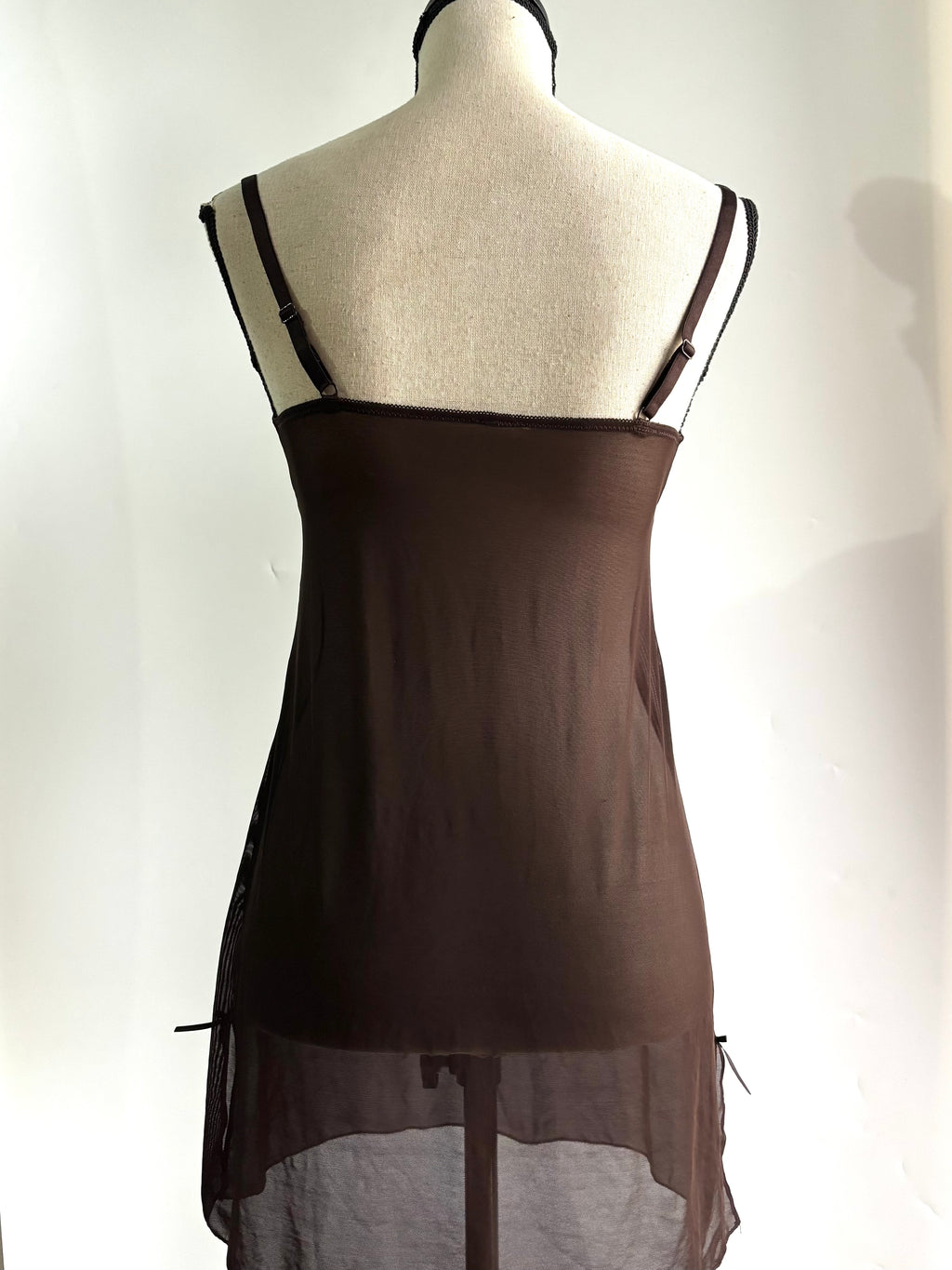 Brown mesh dress