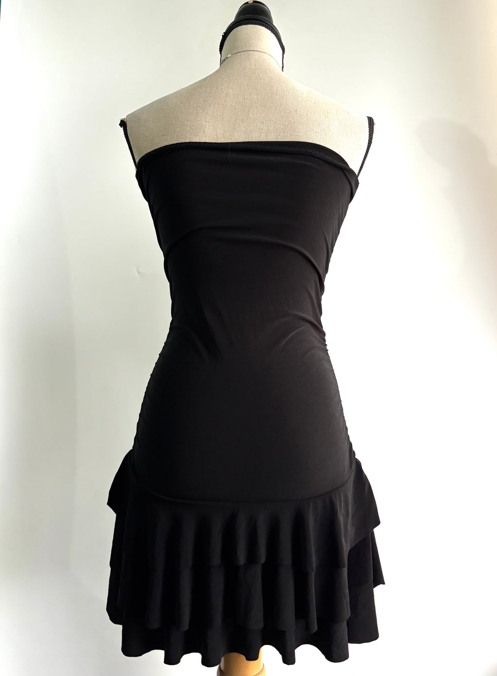 Grunge tube ruffle dress
