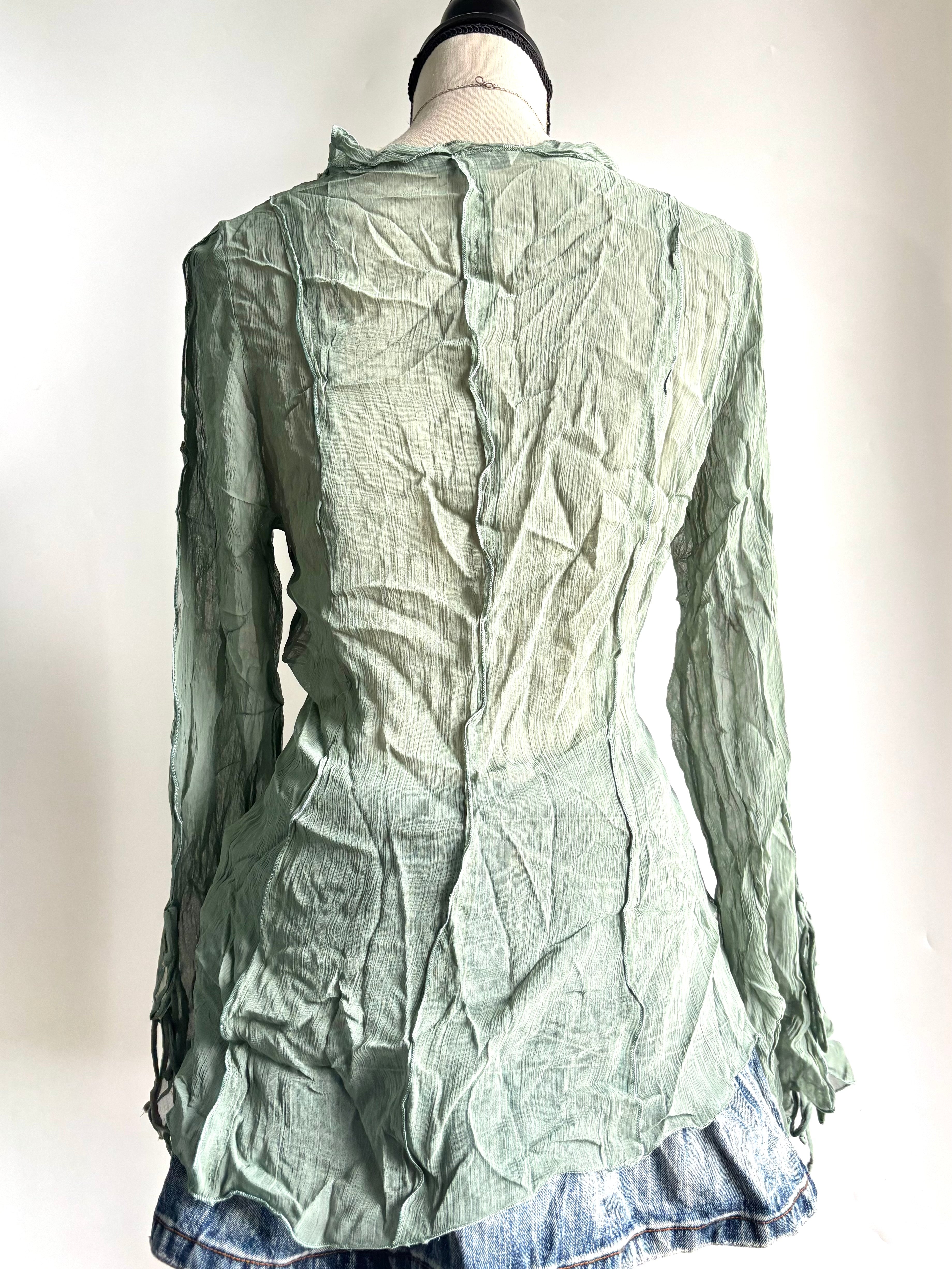 Green mesh cover up