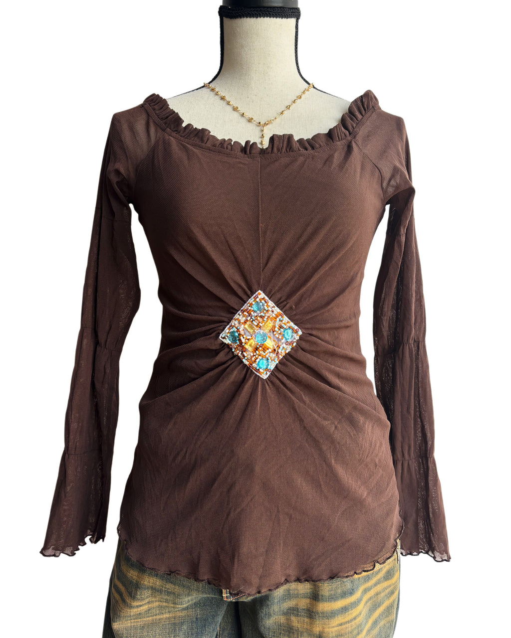 vintage brown top