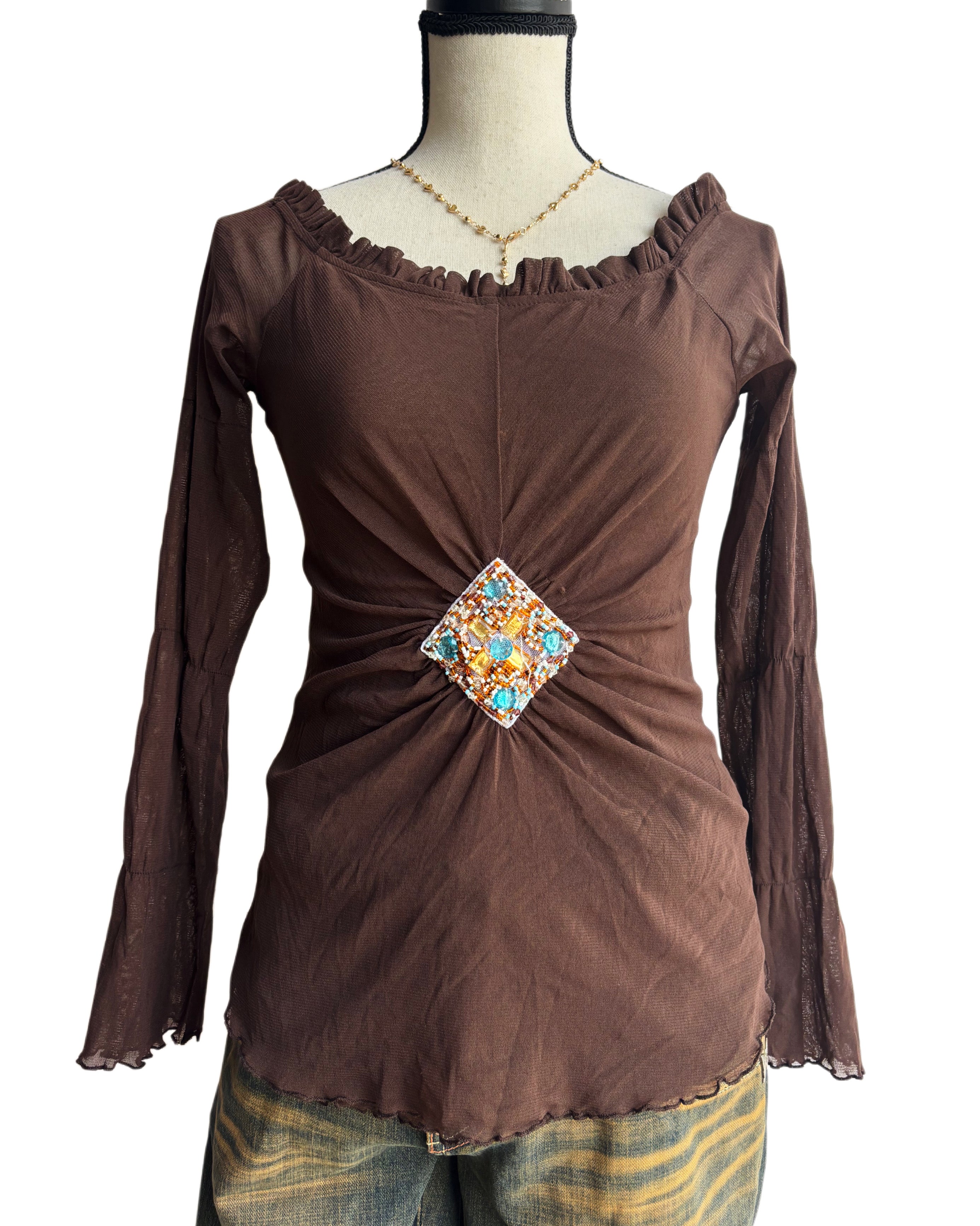 vintage brown top
