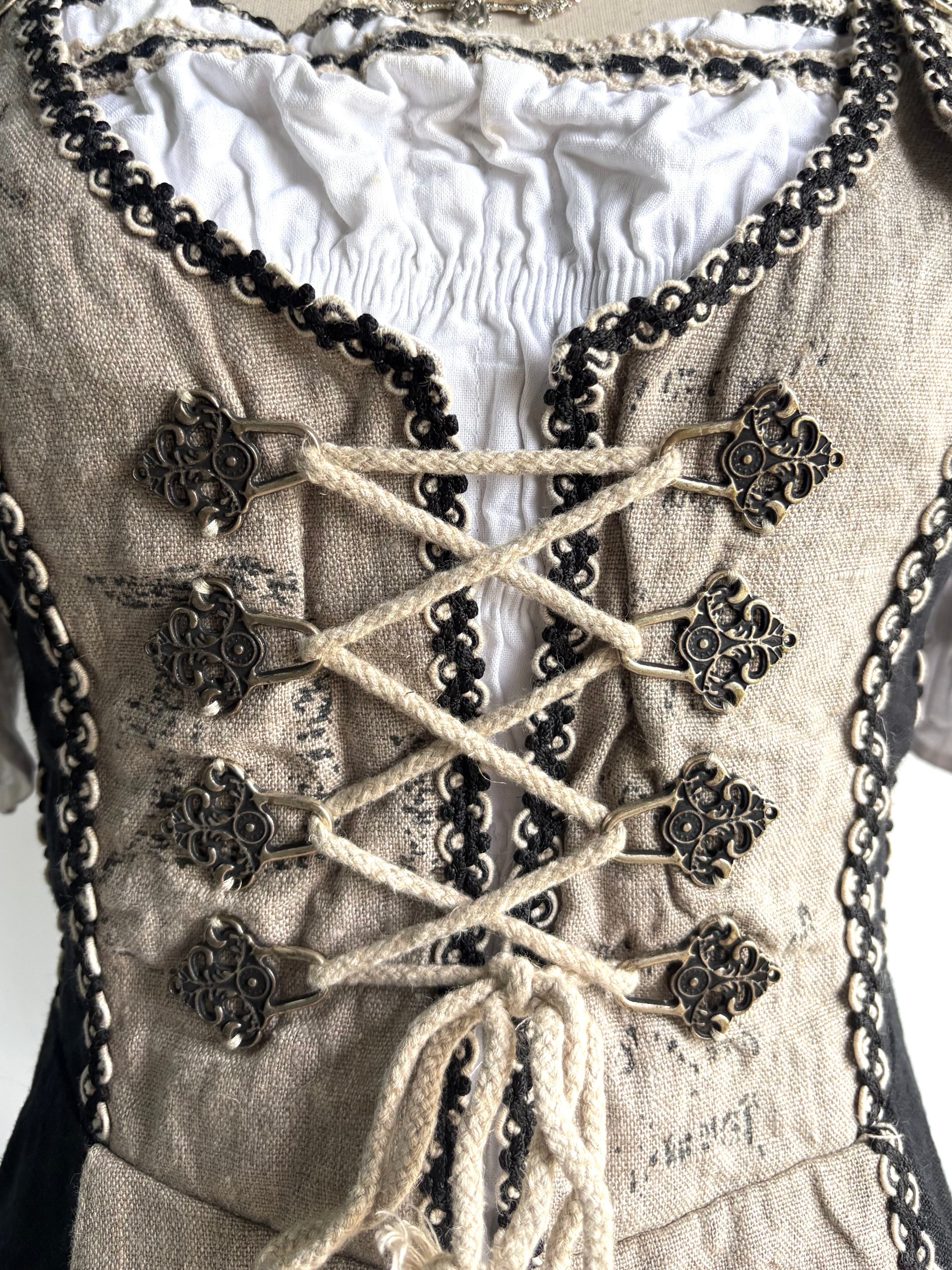 Vintage lace corset dress
