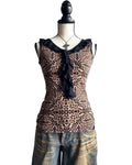 leopard ruffle top