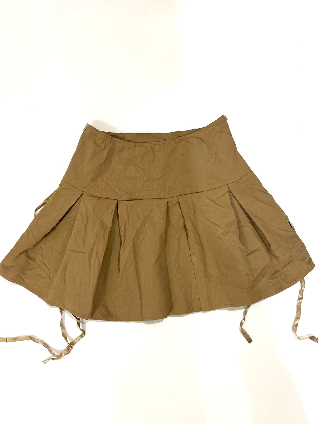y2k beige skirt
