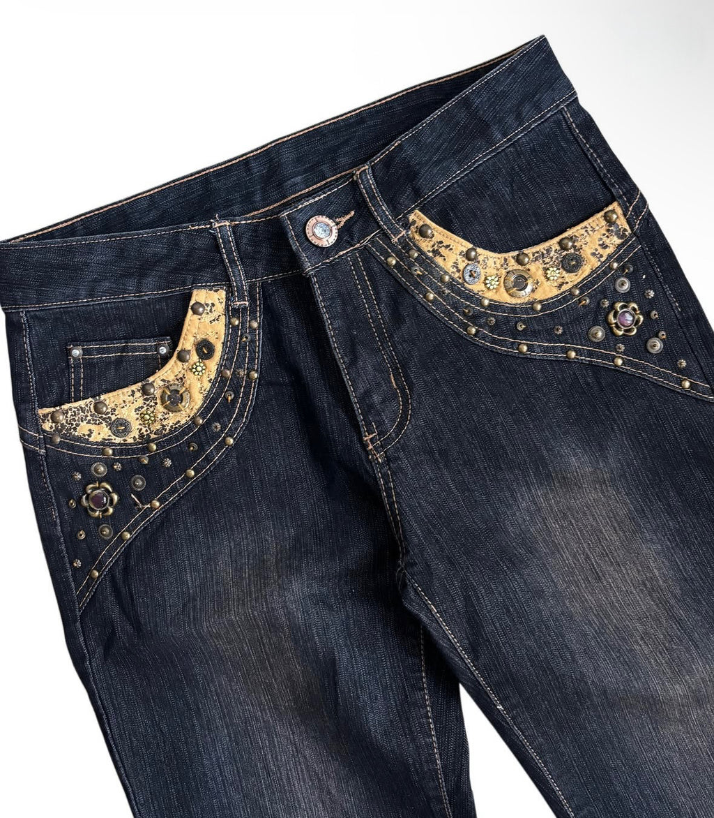 Y2k worked jeans
