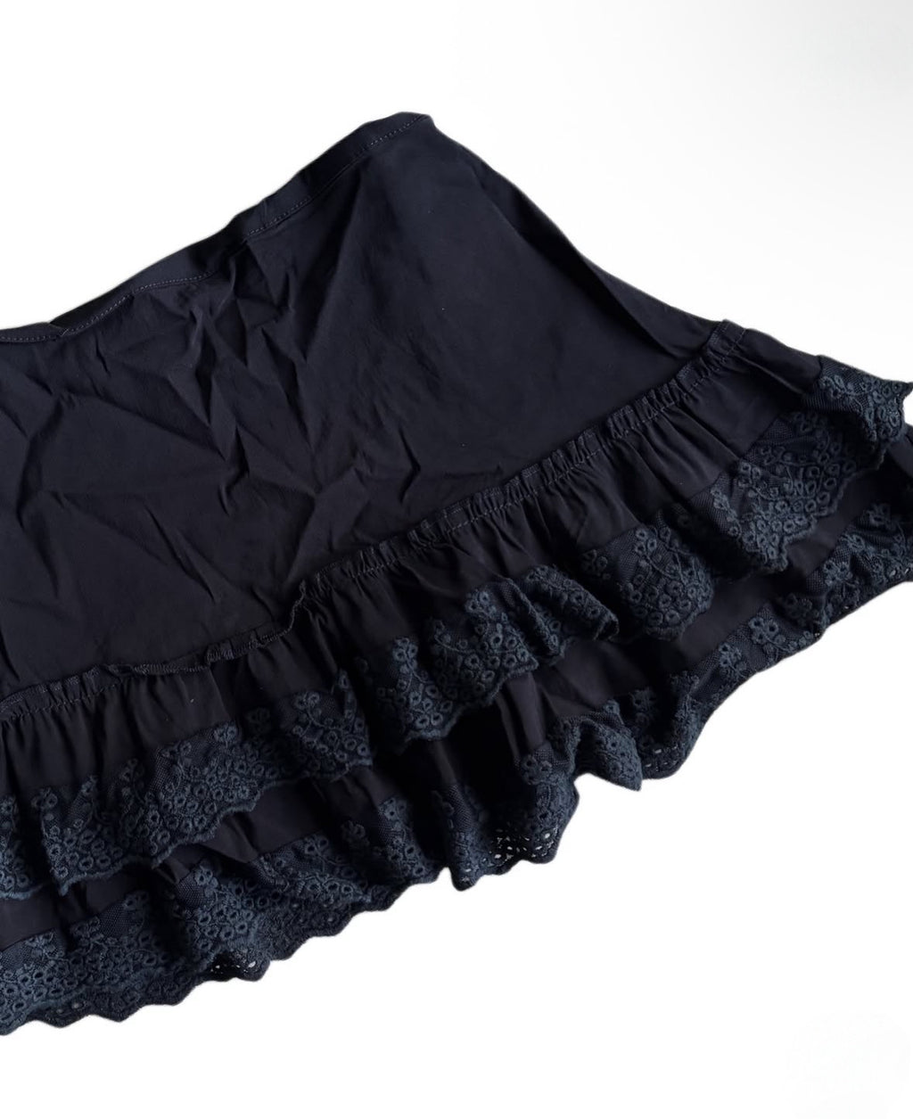 black mini skirt