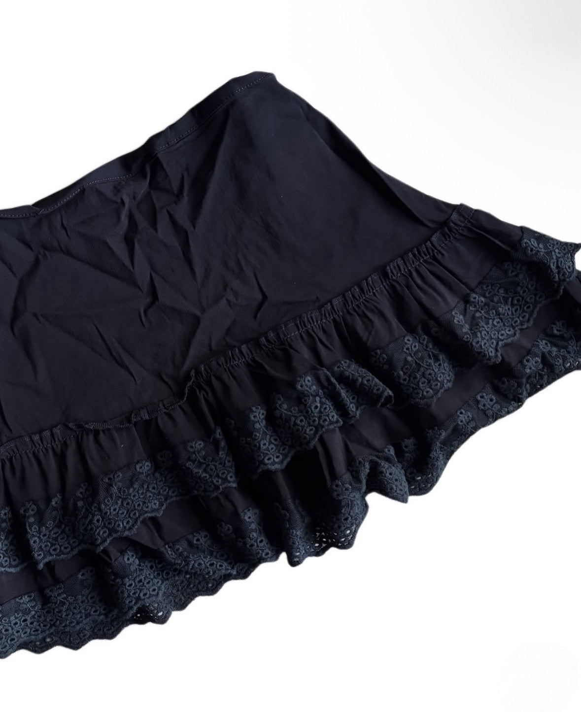 black mini skirt