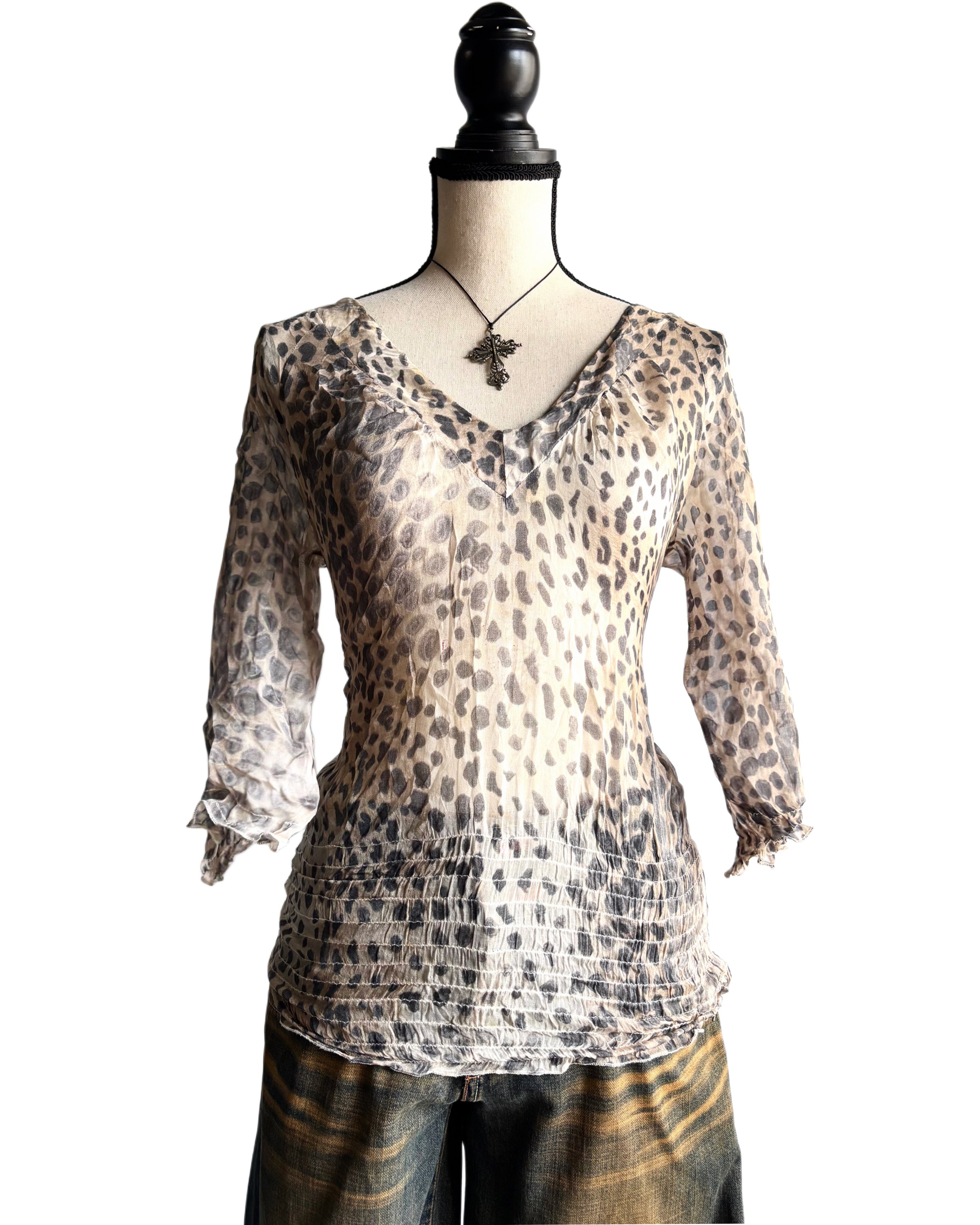 leopard fitted top