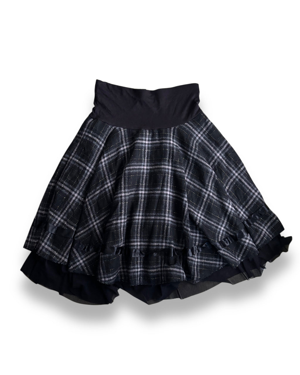 grunge checks skirt