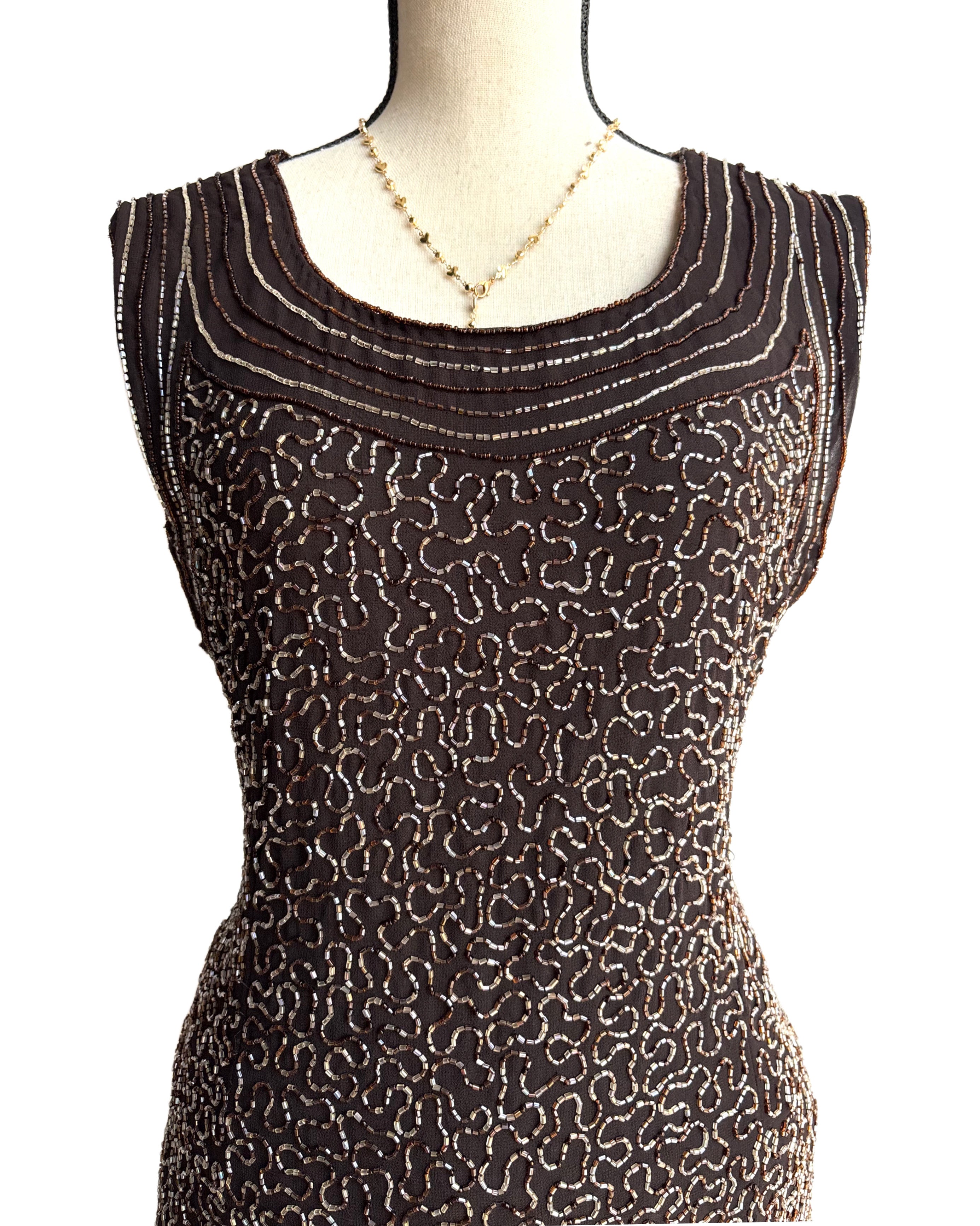 Beaded brown top